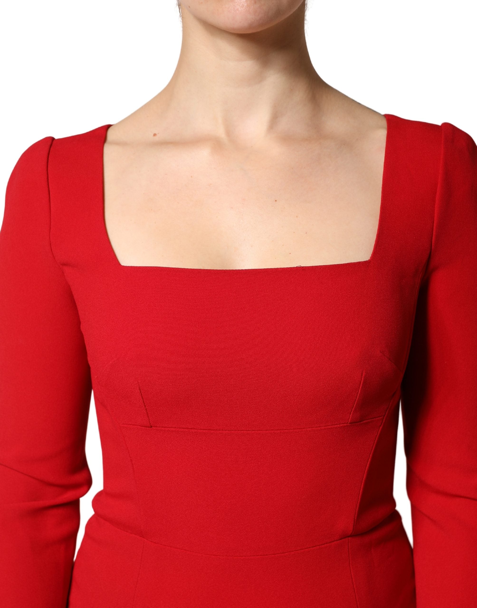 Dolce & Gabbana Red Viscose Sheath Bodycon Mermaid Women's Dress