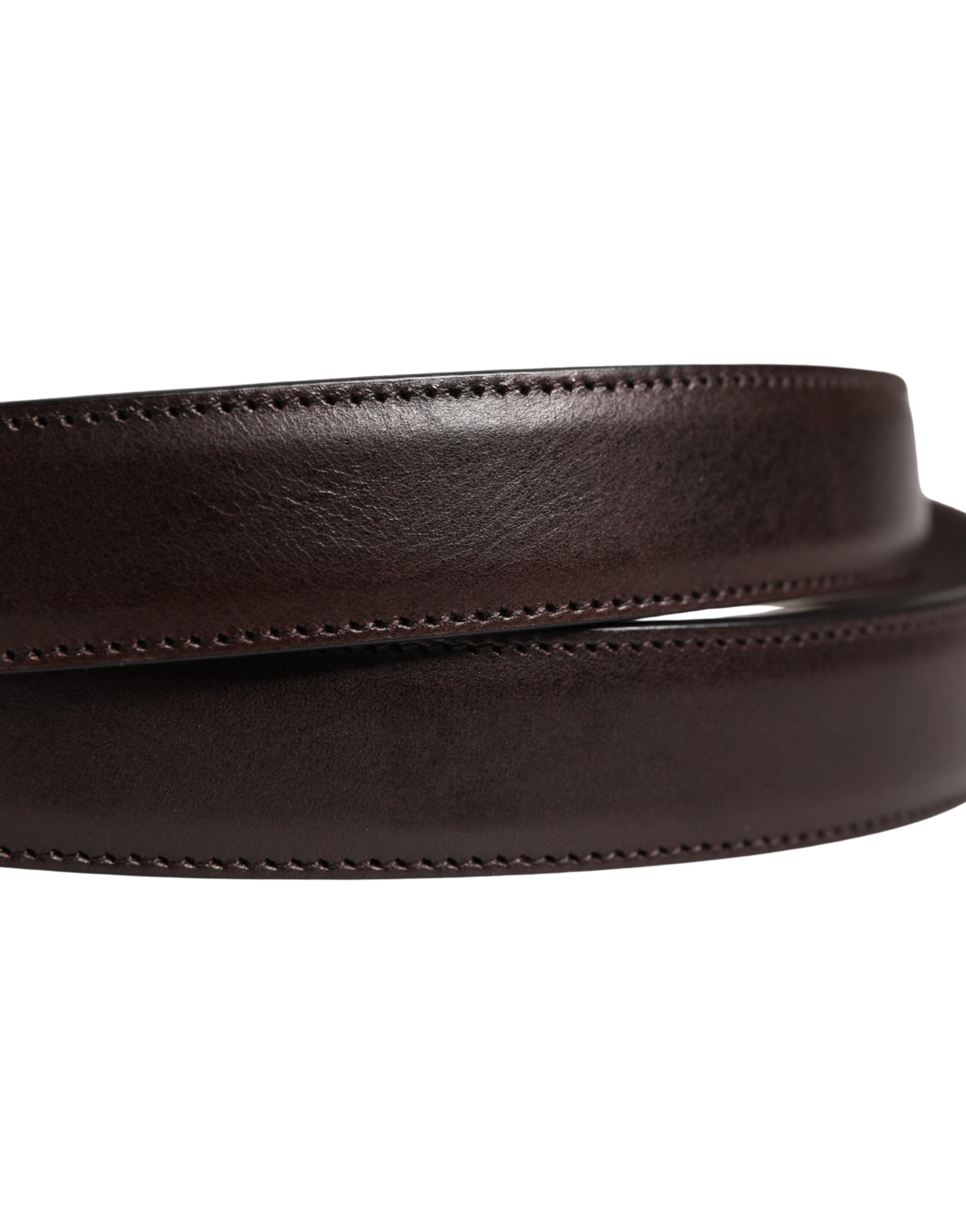 Dolce & Gabbana Men Brown Classic Leather Metal Buckle Men's Belt