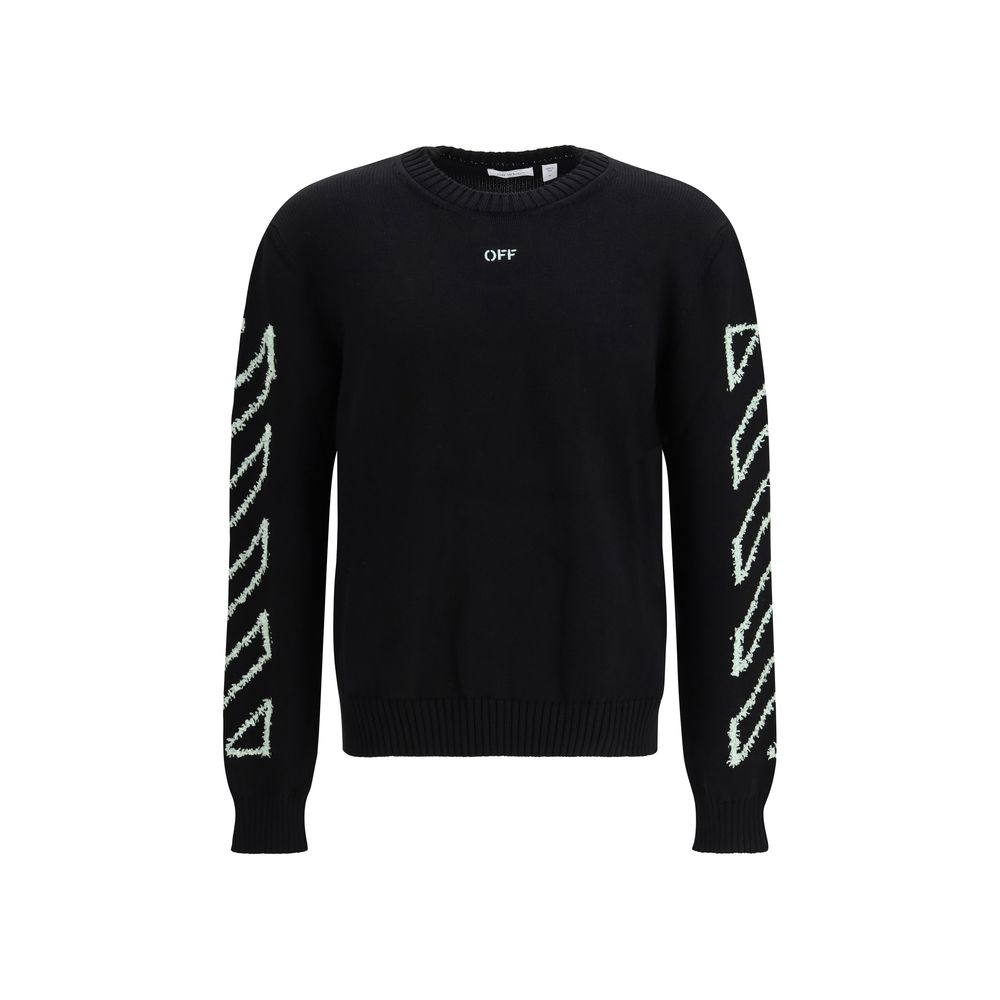 Off-White Black Cotton Men's Sweatshirt