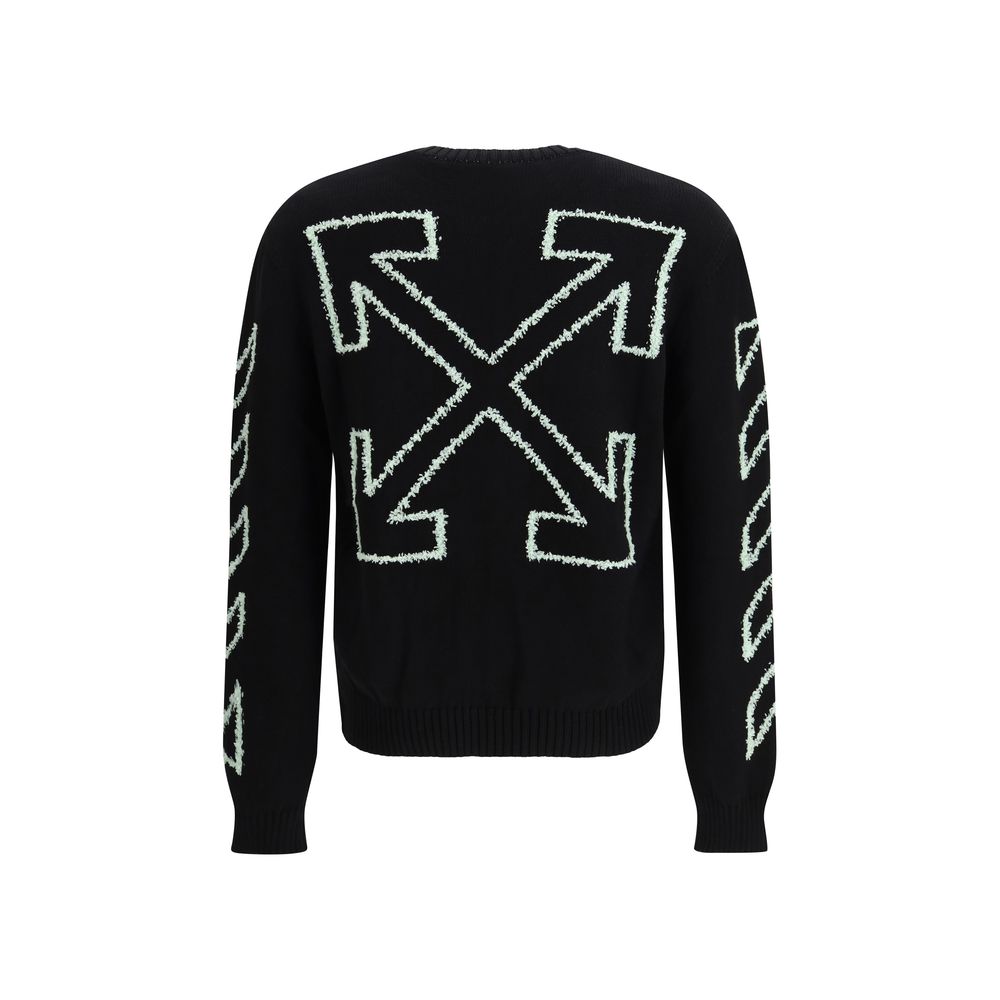 Off-White Black Cotton Men's Sweatshirt