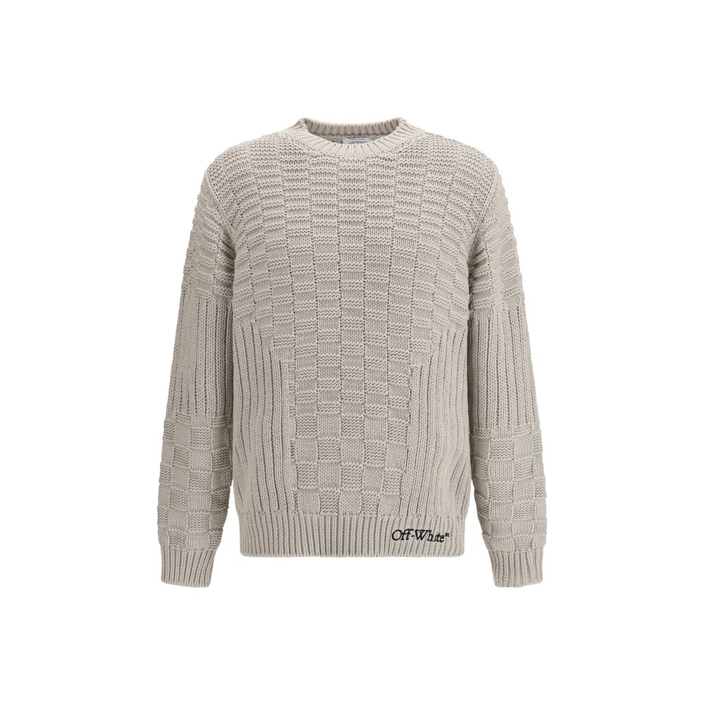 Off-White Beige Cotton Men's Sweatshirt