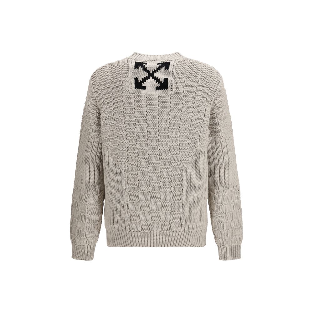 Off-White Beige Cotton Men's Sweatshirt