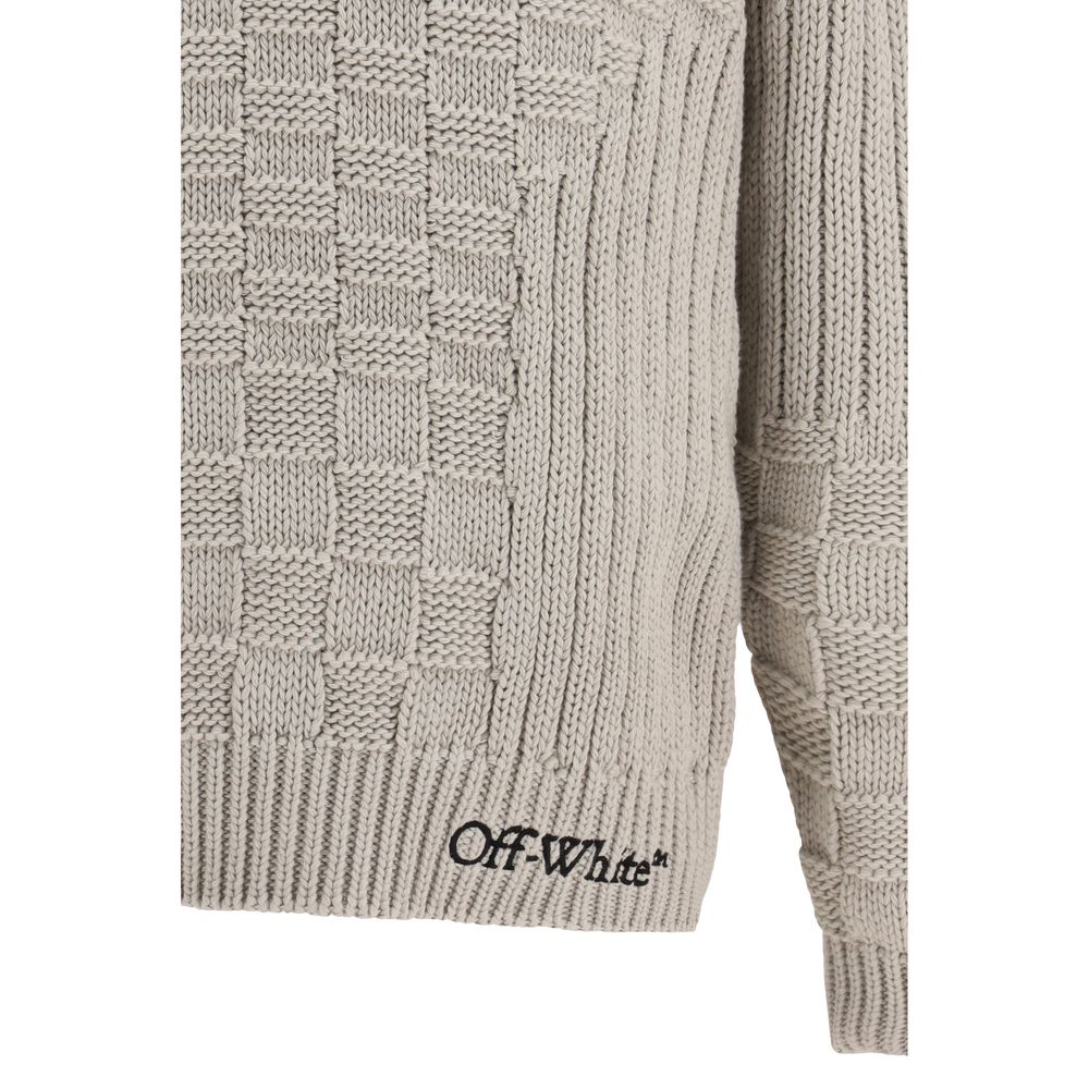Off-White Beige Cotton Men's Sweatshirt