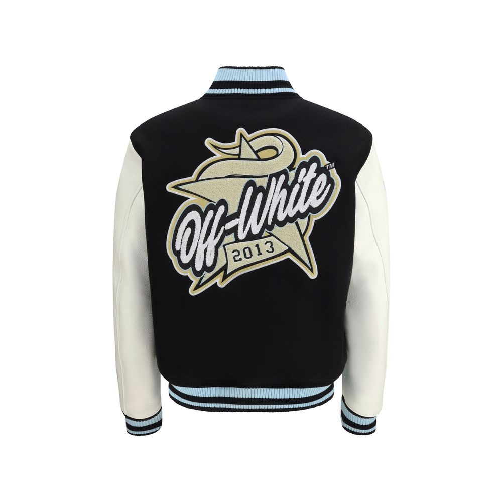 Off-White Black Wool Oves Aries Men's Bomber