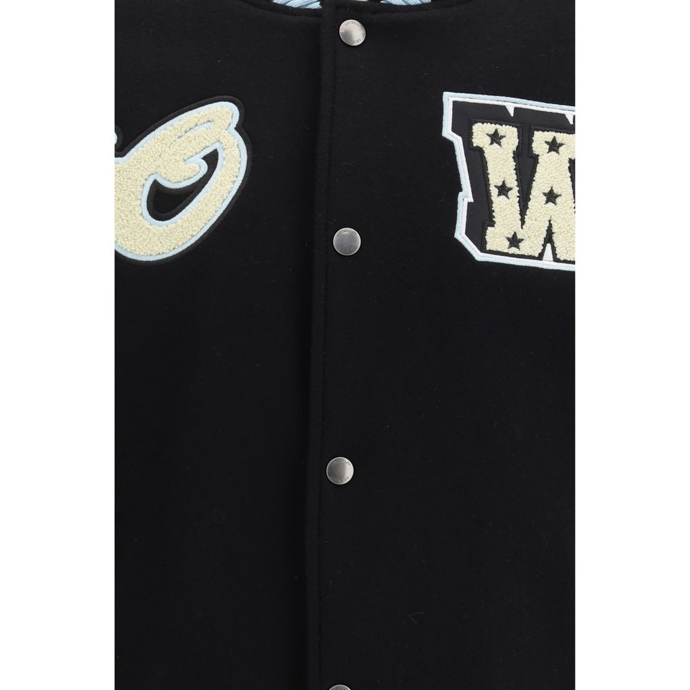 Off-White Black Wool Oves Aries Men's Bomber