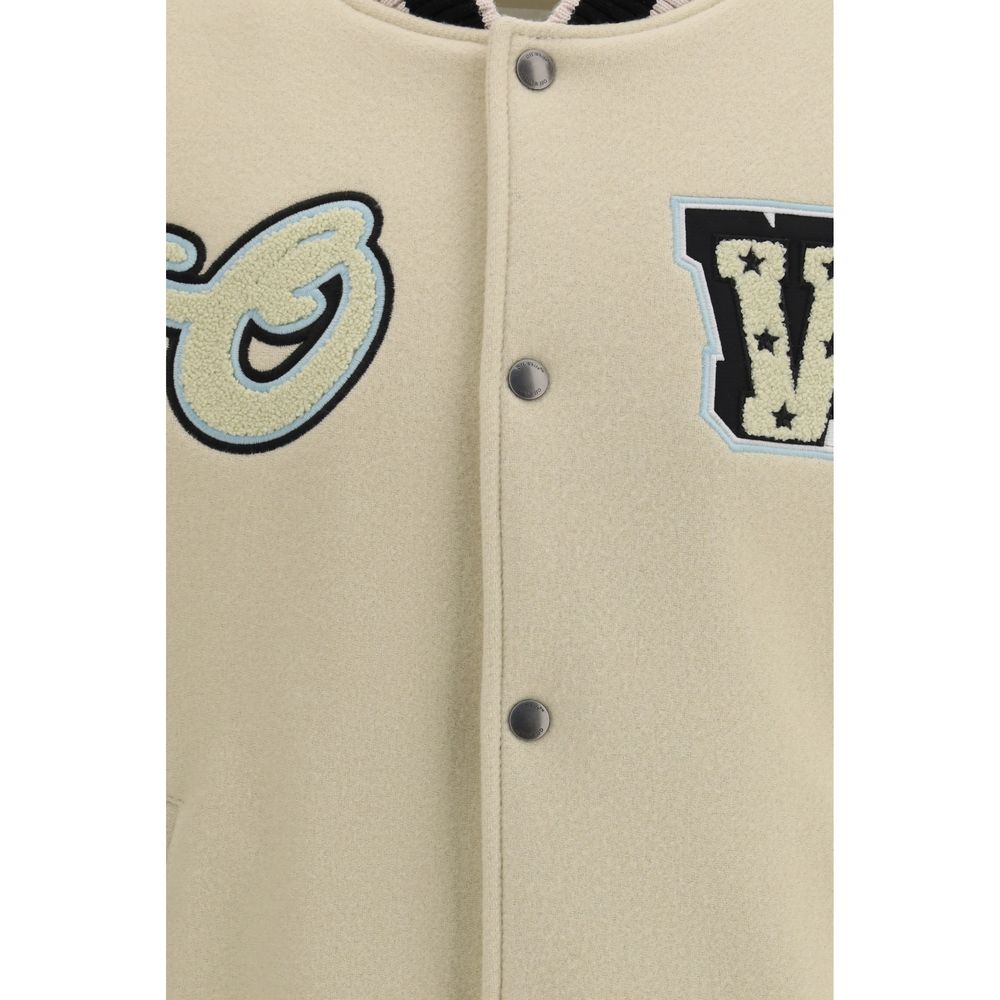 Off-White Beige Wool Oves Aries Men's Bomber