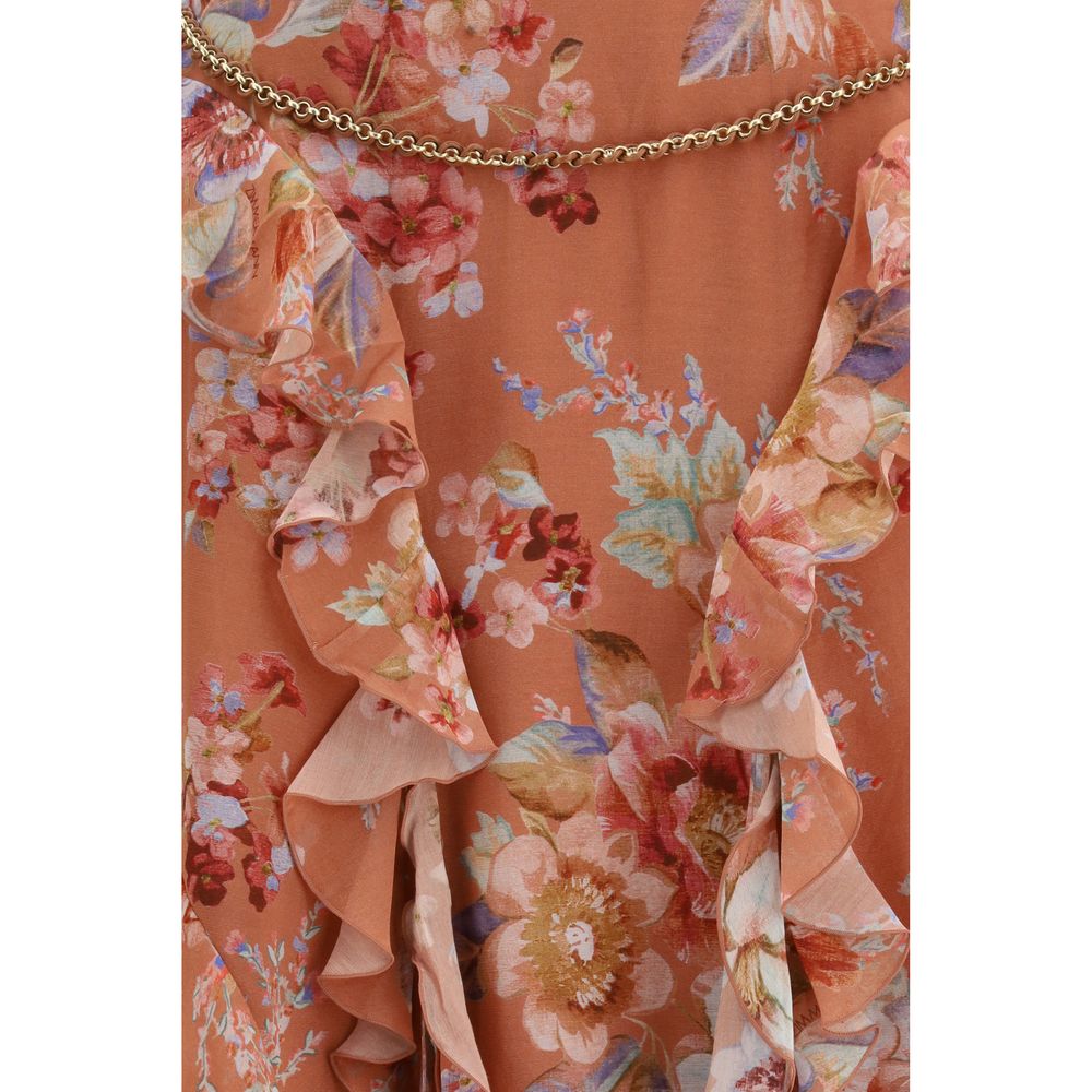 Zimmermann Orange Cotton Long Women's Skirt