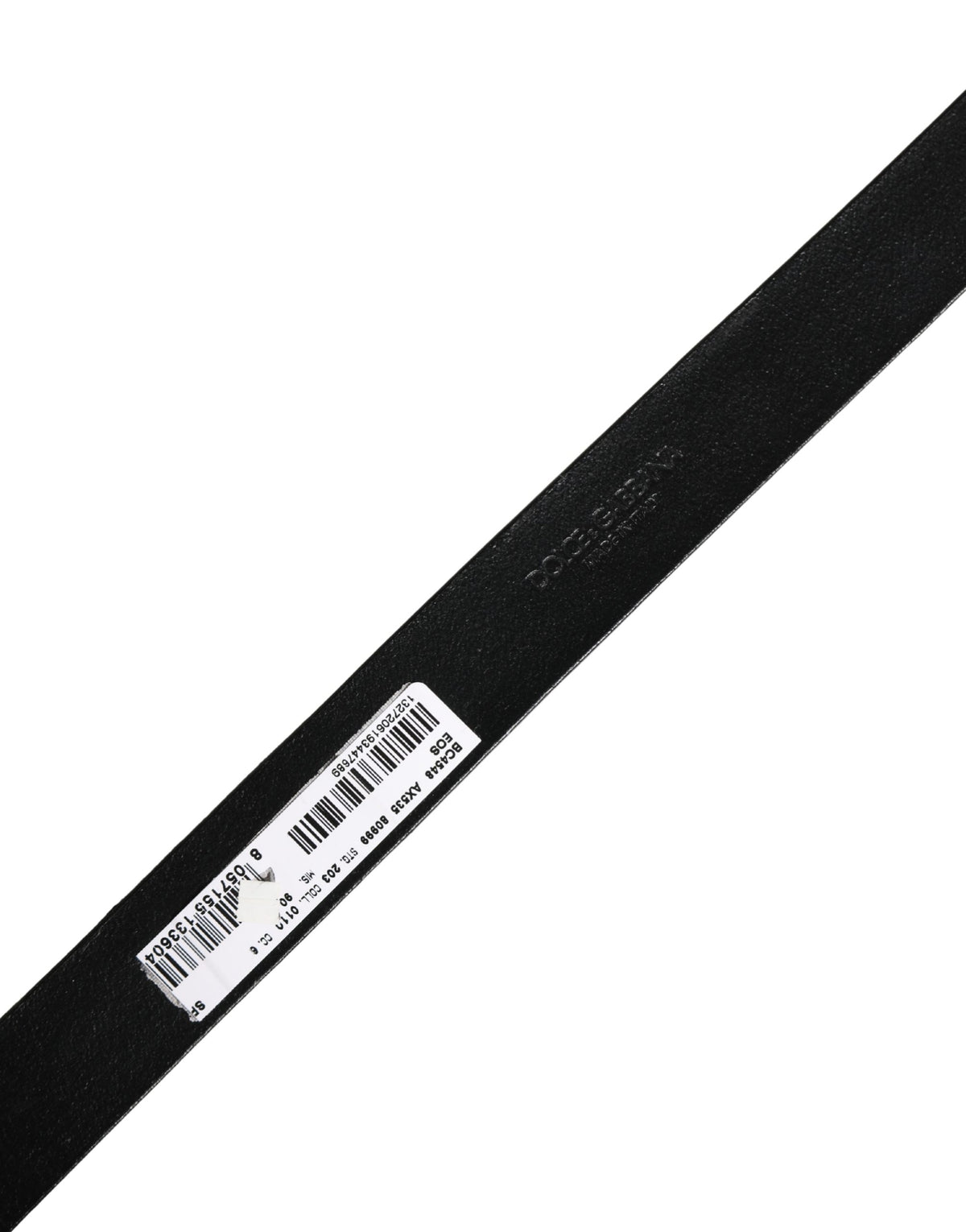 Dolce & Gabbana Men Black Classic Leather Metal Buckle Men's Belt (Pre-Owned)