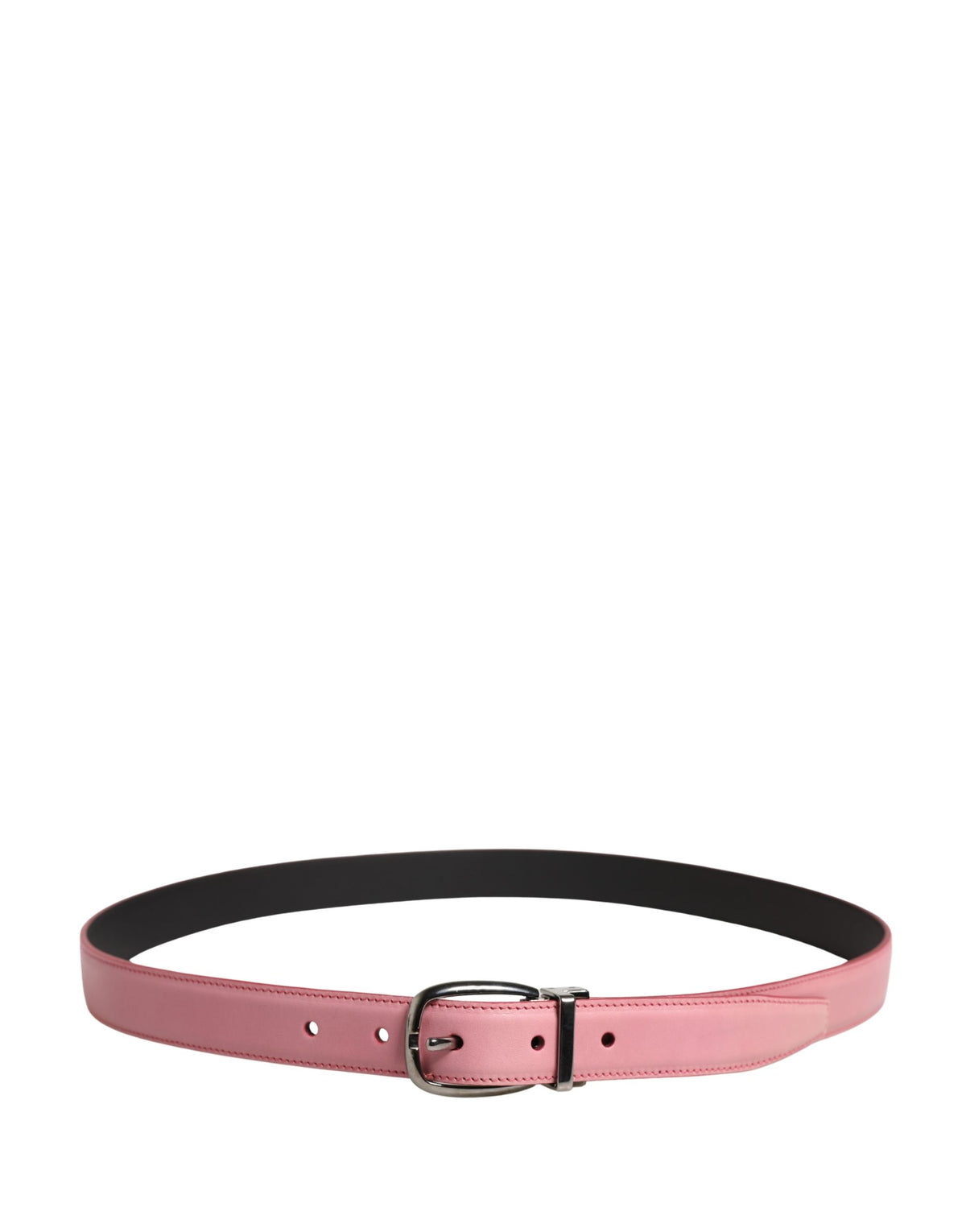 Dolce & Gabbana Men Pink Classic Leather Metal Buckle Men's Belt