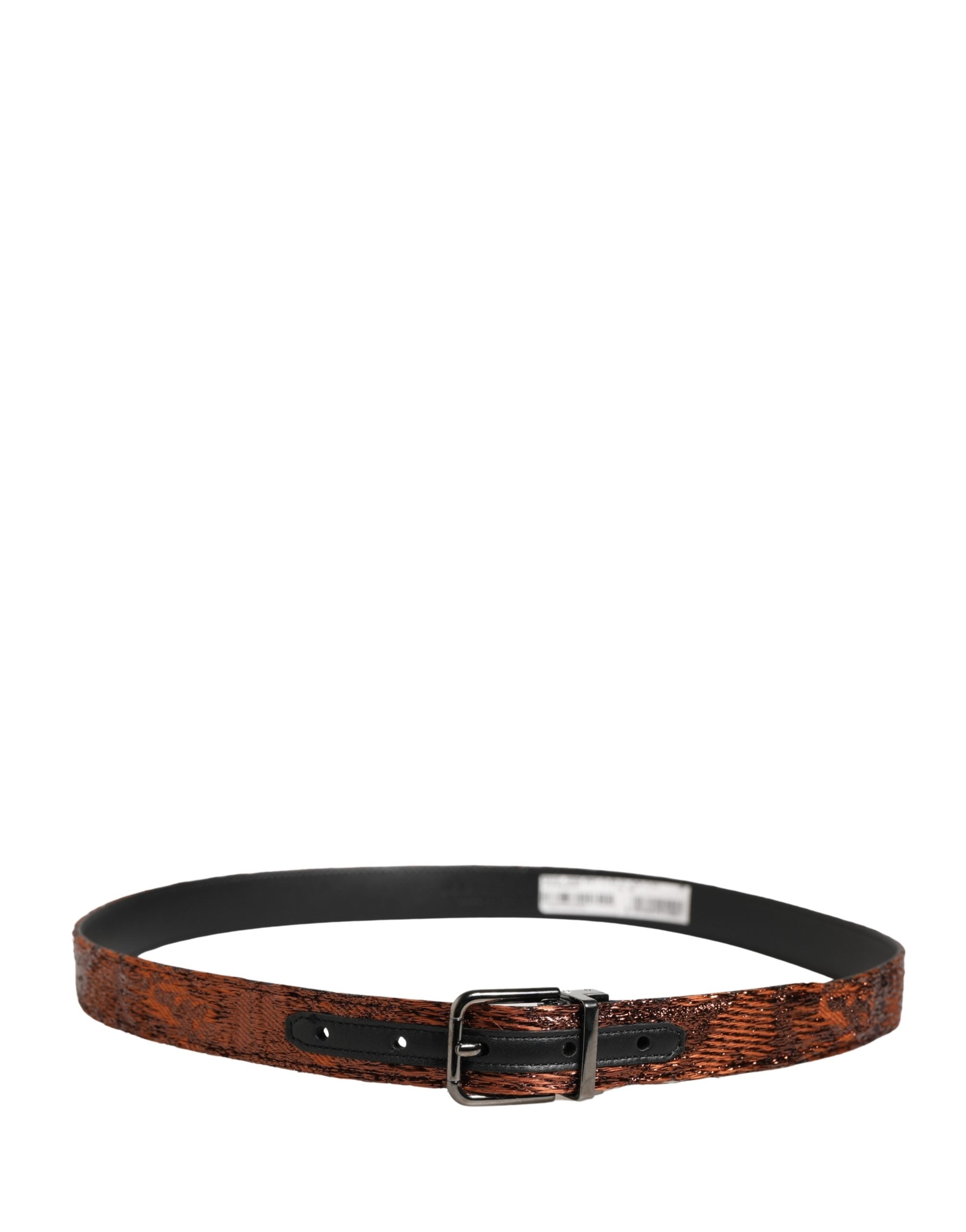 Dolce & Gabbana Men Brown Classic Polyester Metal Buckle Men's Belt