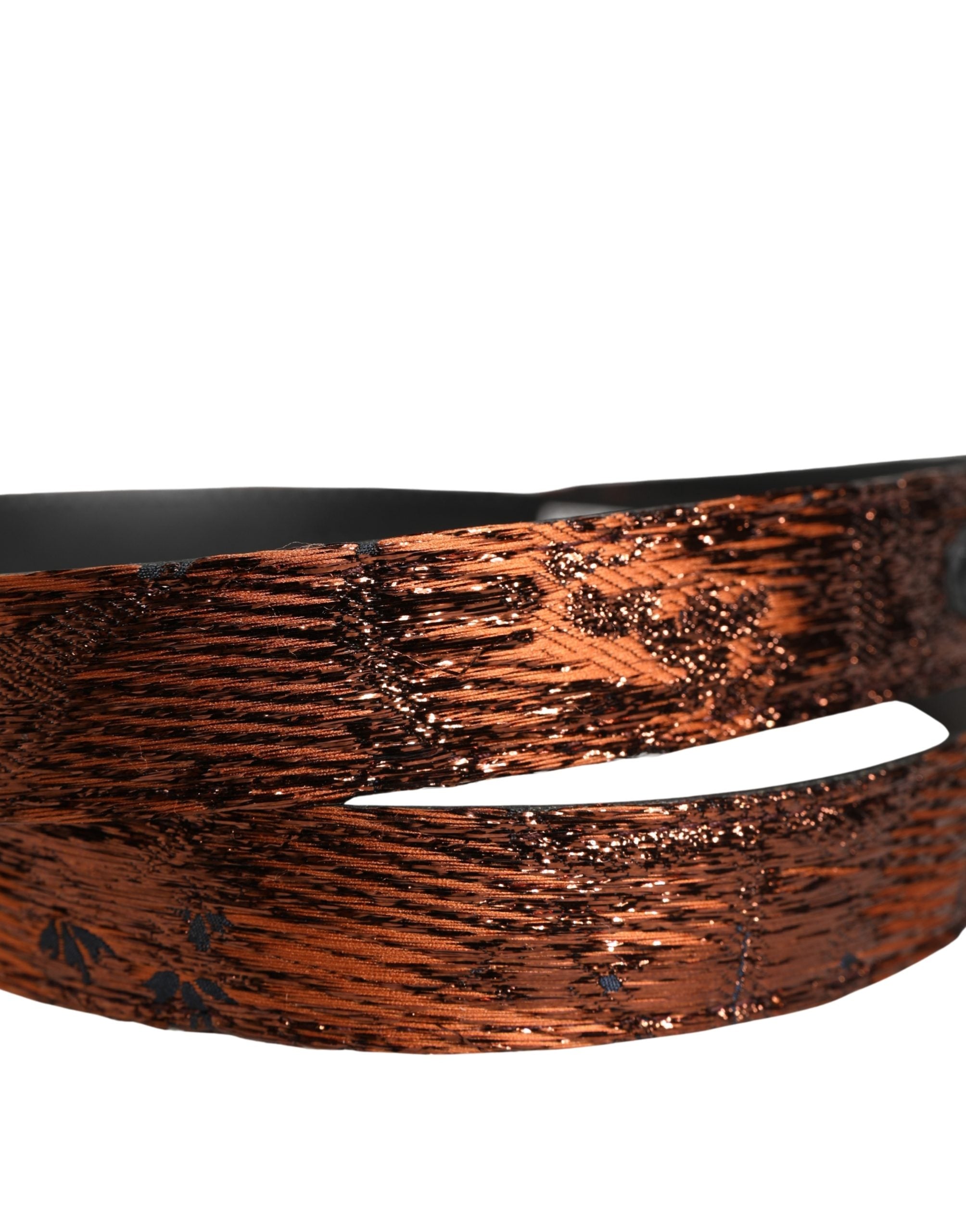 Dolce & Gabbana Men Brown Classic Polyester Metal Buckle Men's Belt
