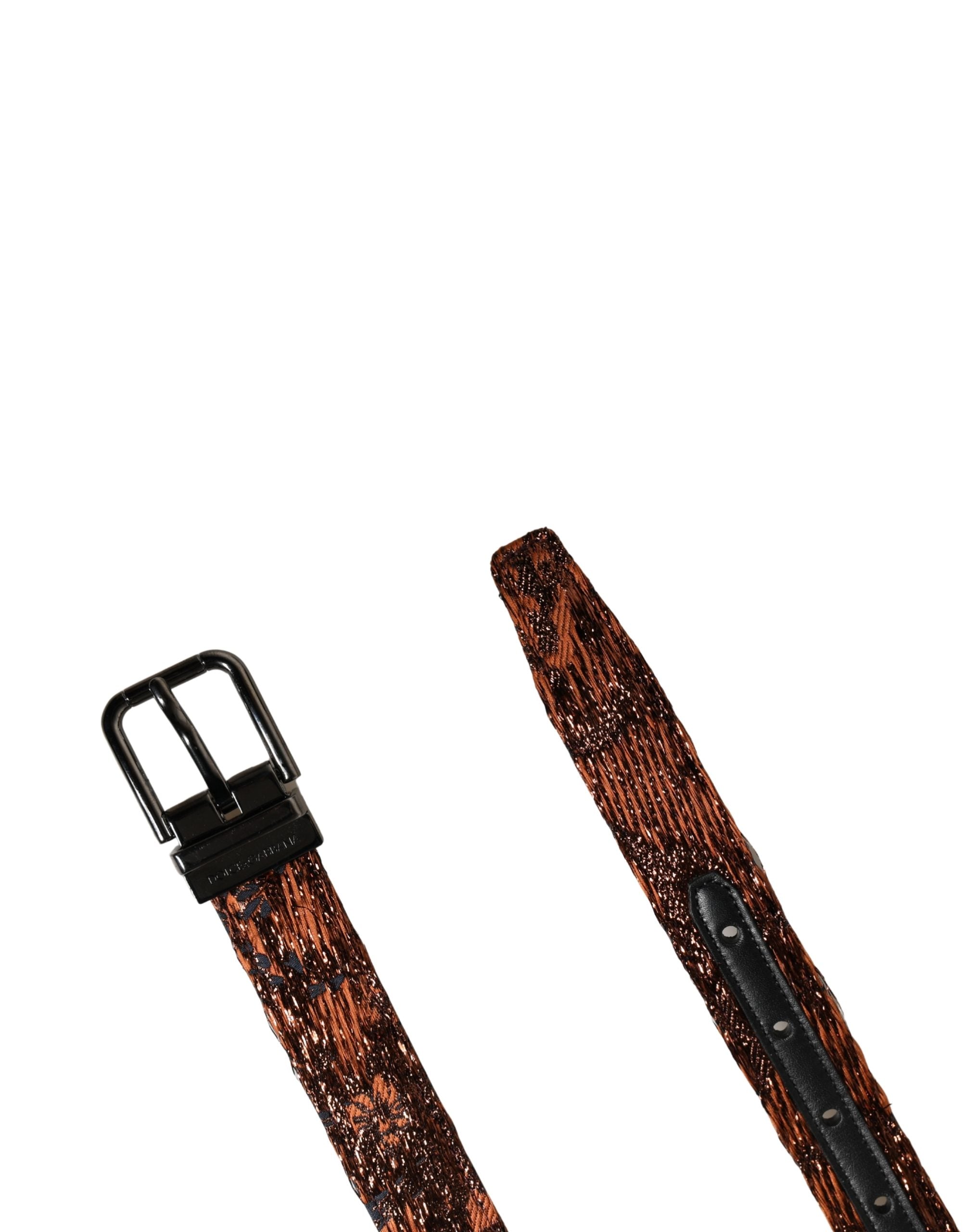 Dolce & Gabbana Men Brown Classic Polyester Metal Buckle Men's Belt