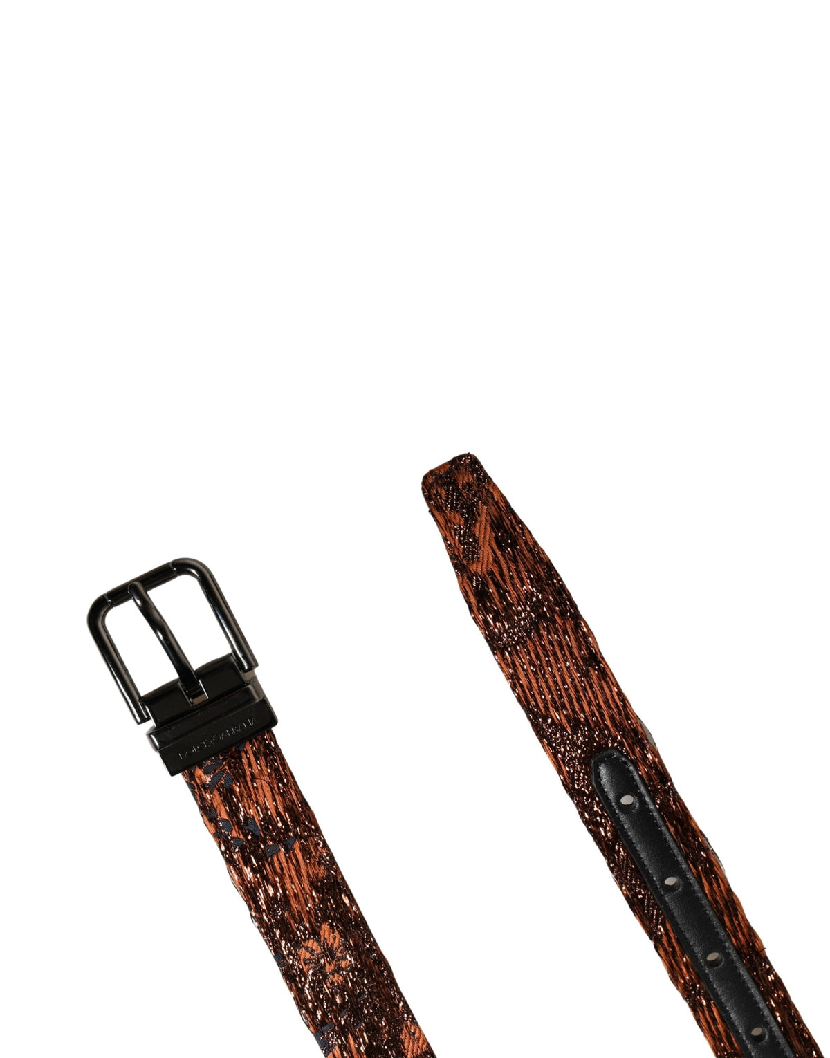 Dolce & Gabbana Men Brown Classic Polyester Metal Buckle Men's Belt