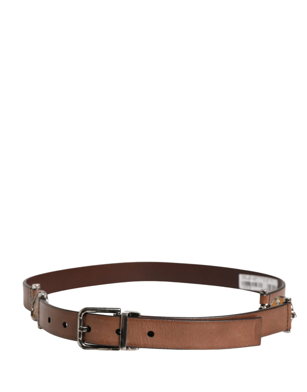 Dolce & Gabbana Men Brown Classic Leather Metal Buckle Men's Belt