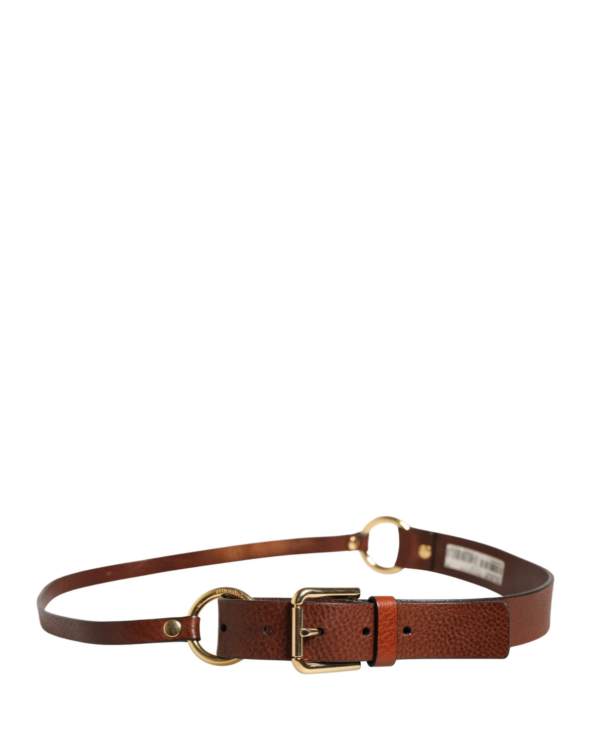 Dolce & Gabbana Men Brown Classic Leather Metal Buckle Men's Belt