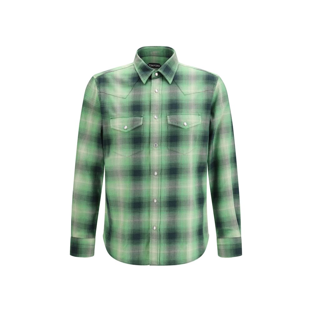 Tom Ford Bicolor Cotton Pattern Men's Shirt
