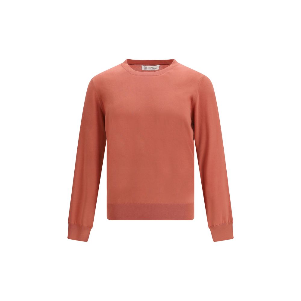Brunello Cucinelli Orange Cotton Men's Sweatshirt