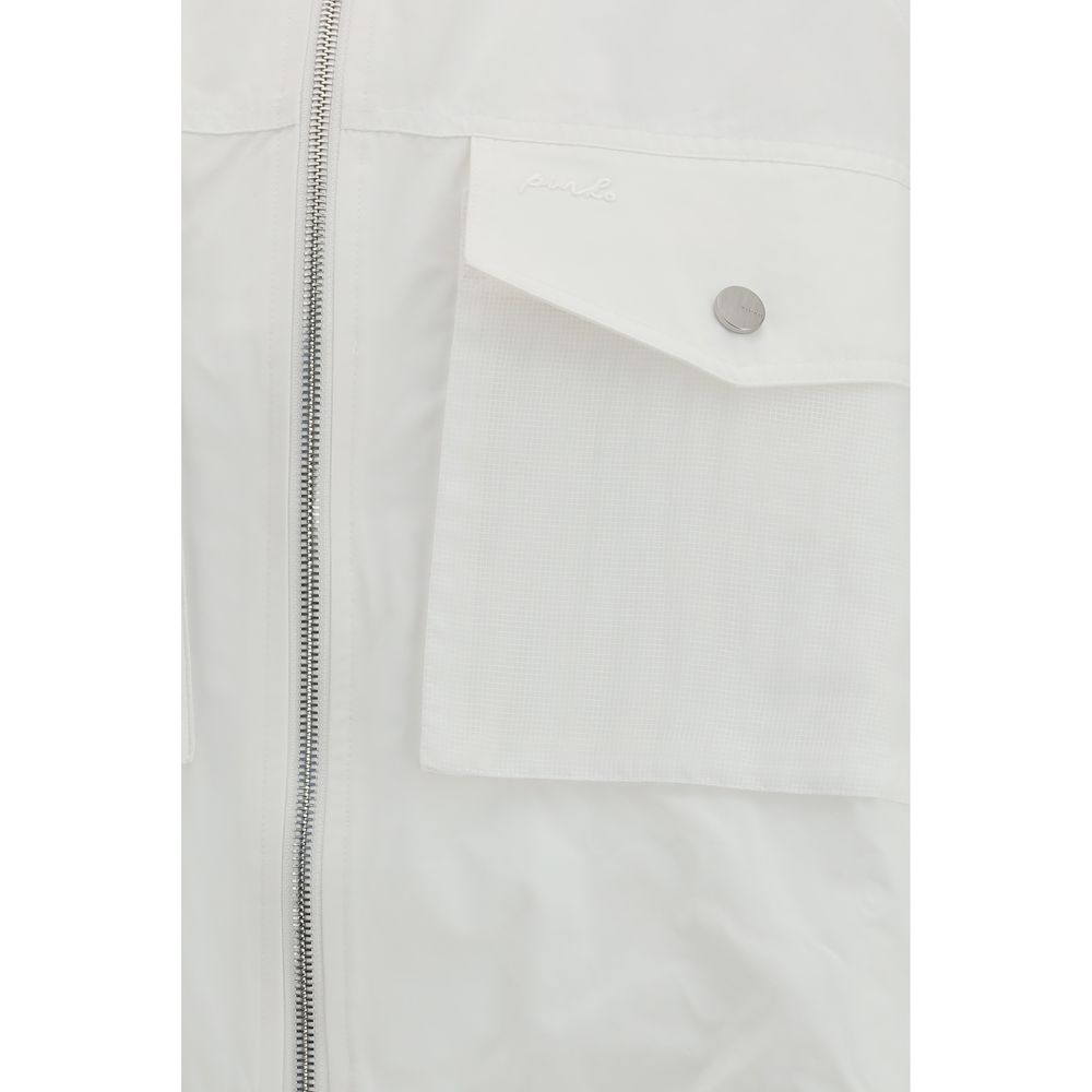 PINKO White Polyester Shell Women's Jacket