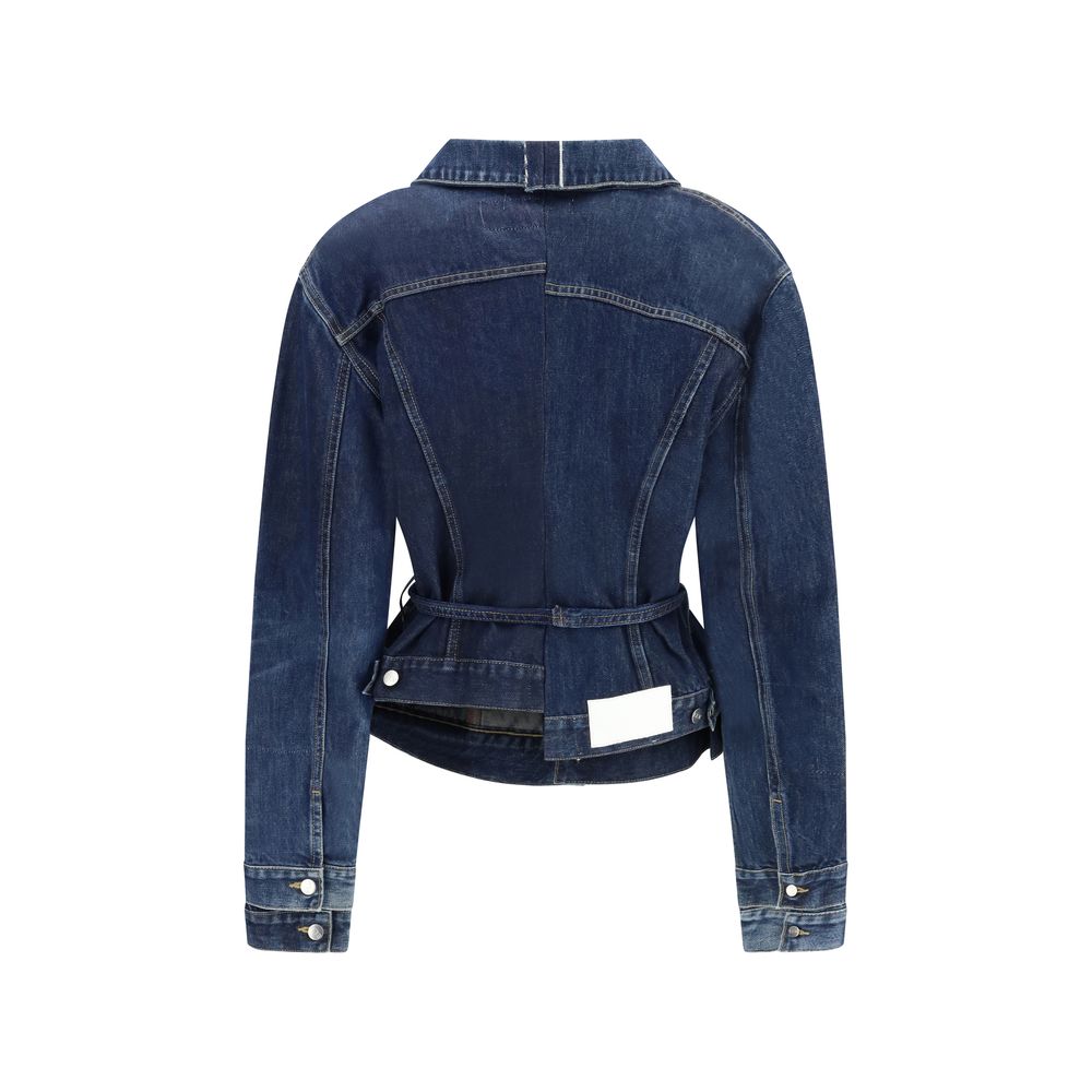 E.L.V. DENIM Blue Cotton Denim Women's Jacket