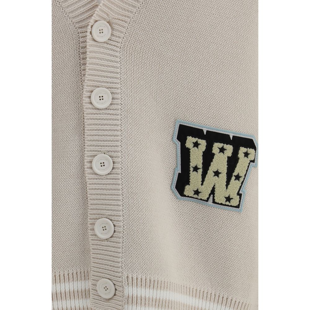 Off-White Beige Cotton Men's Cardigan