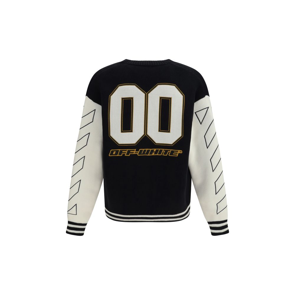 Off-White Black Cotton Men's Cardigan
