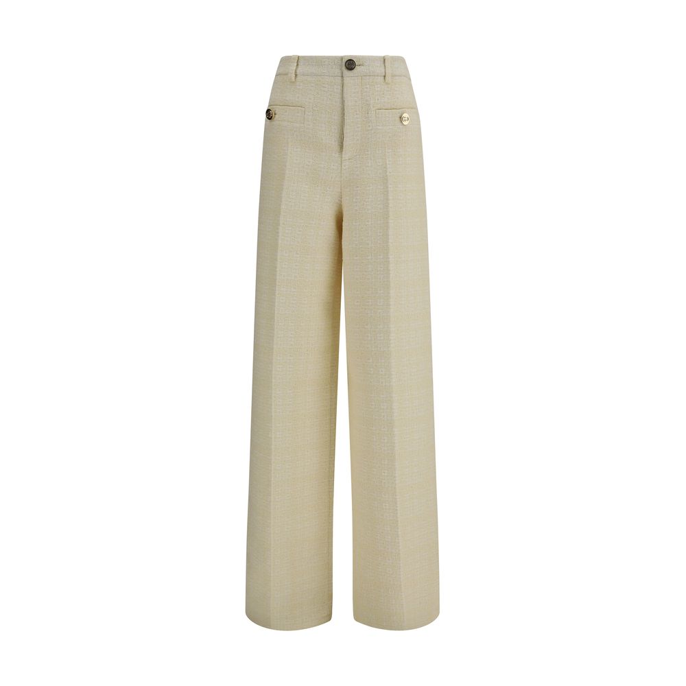 Gucci Beige Cotton Dress Women's Pants