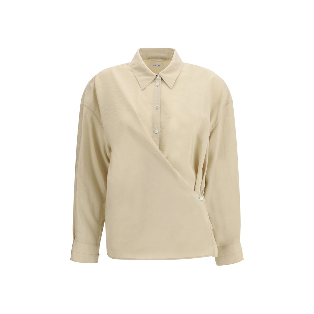 Lemaire Beige Silk Dress Women's Shirt