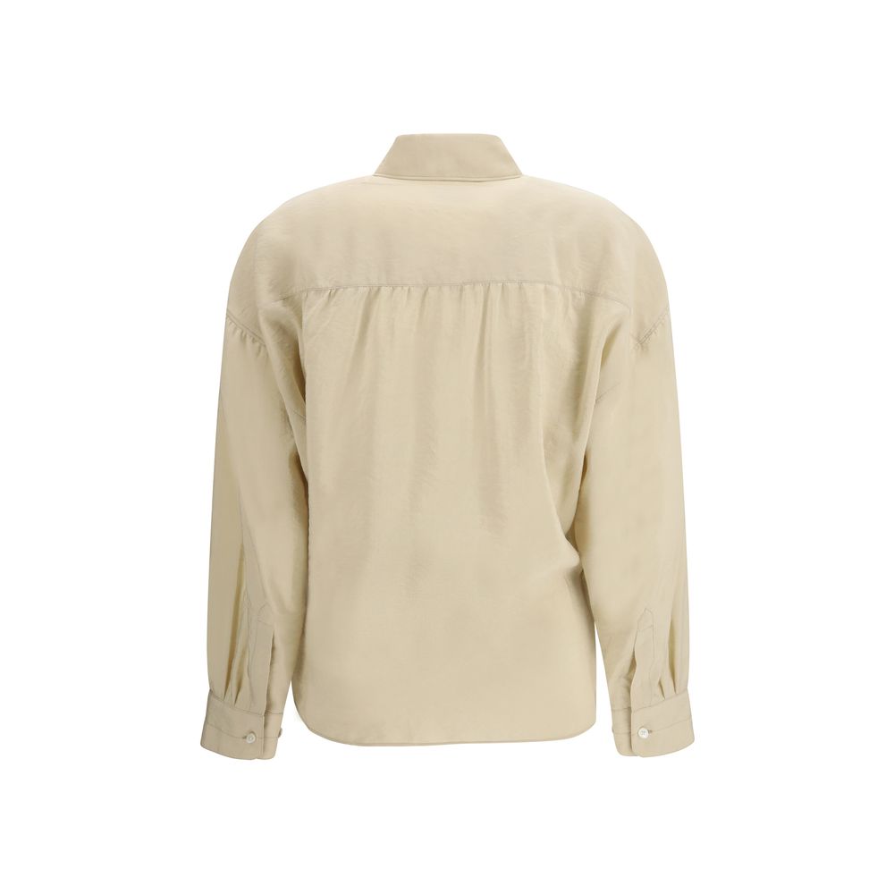 Lemaire Beige Silk Dress Women's Shirt