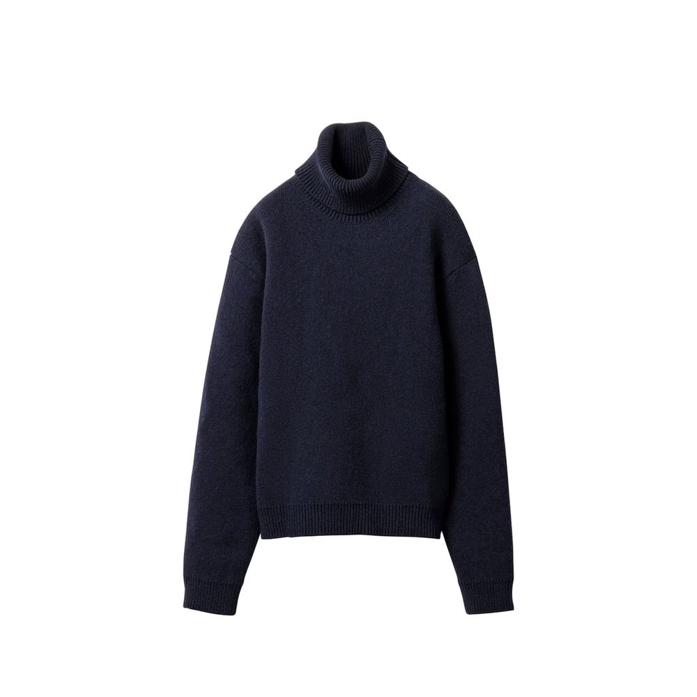 Miu Miu Blue Cashmere Women's Turtleneck