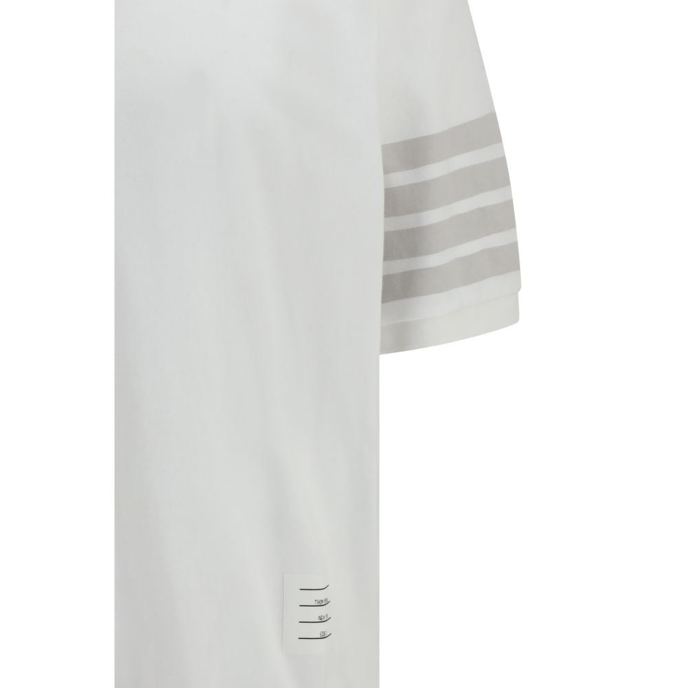 Thom Browne White Cotton Polo Men's Shirt