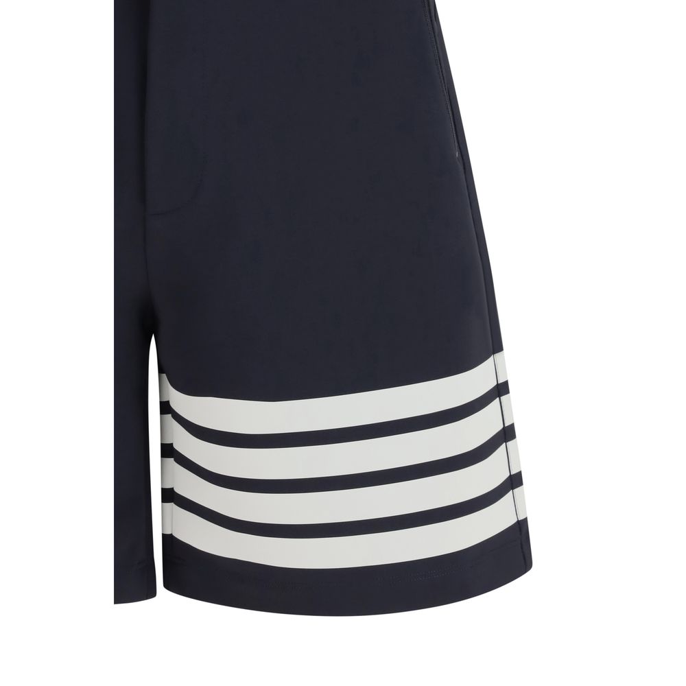 Thom Browne Blue Viscose Bermuda Men's Shorts