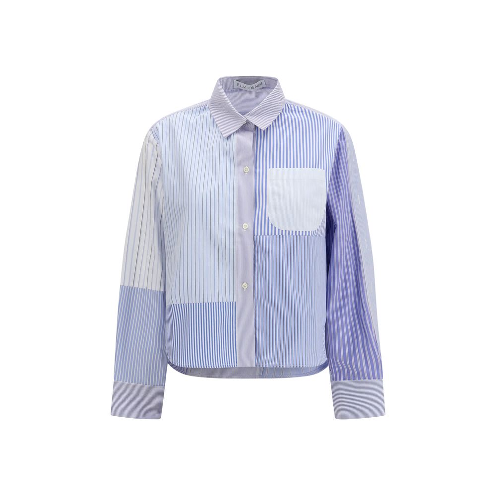 E.L.V. DENIM Blue Cotton Women's Shirt