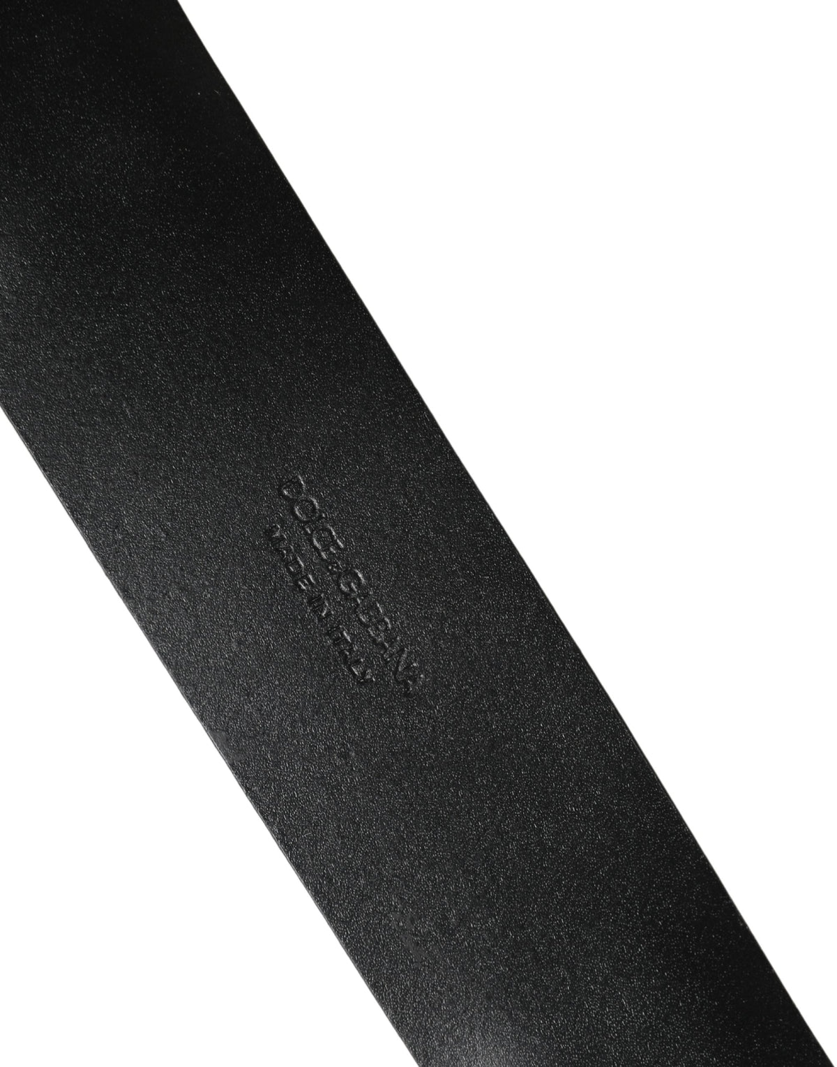 Dolce & Gabbana Men Black Classic Leather Metal Buckle Men's Belt