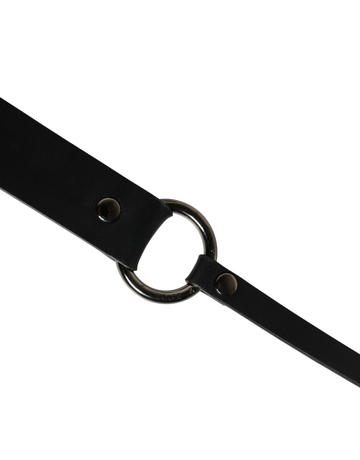Dolce & Gabbana Men Black Calfskin Leather Metal Buckle Men's Belt
