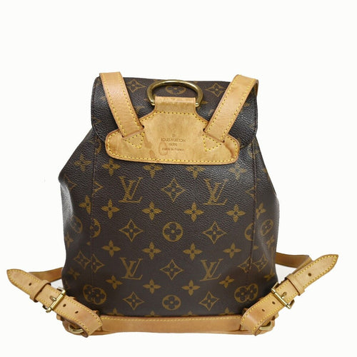 Louis Vuitton Montsouris Mm Brown Canvas Backpack Bag (Pre-Owned)