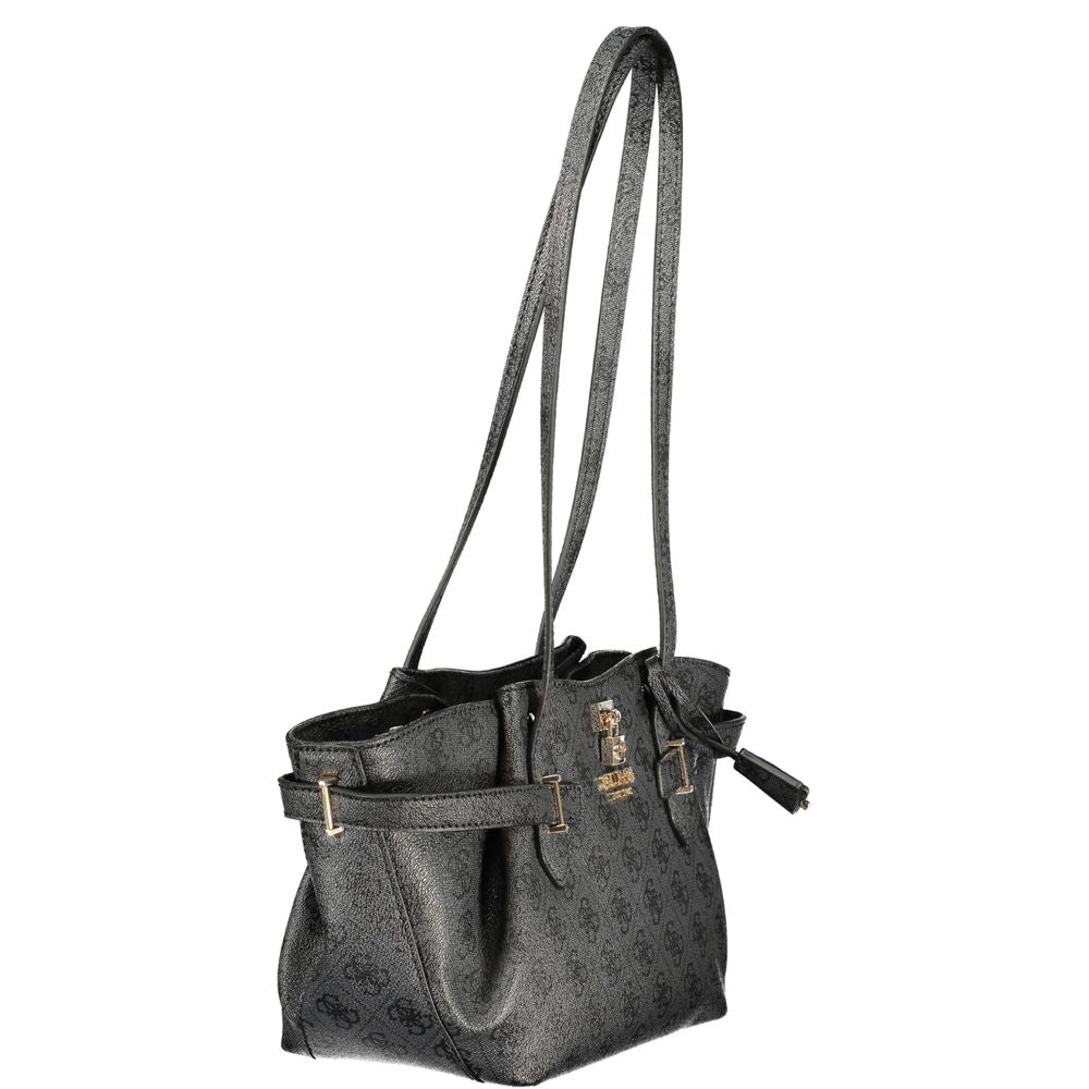 Guess Jeans Black Polyurethane Women's Women's Handbag