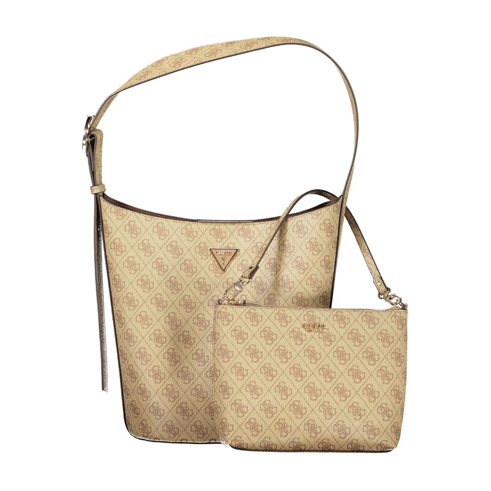 Guess Jeans Beige Polyurethane Women Women's Handbag