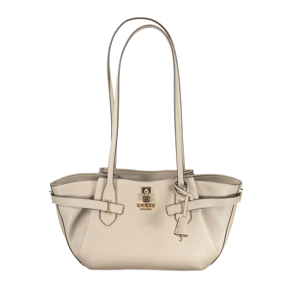 Guess Jeans Beige Polyurethane Women Women's Handbag