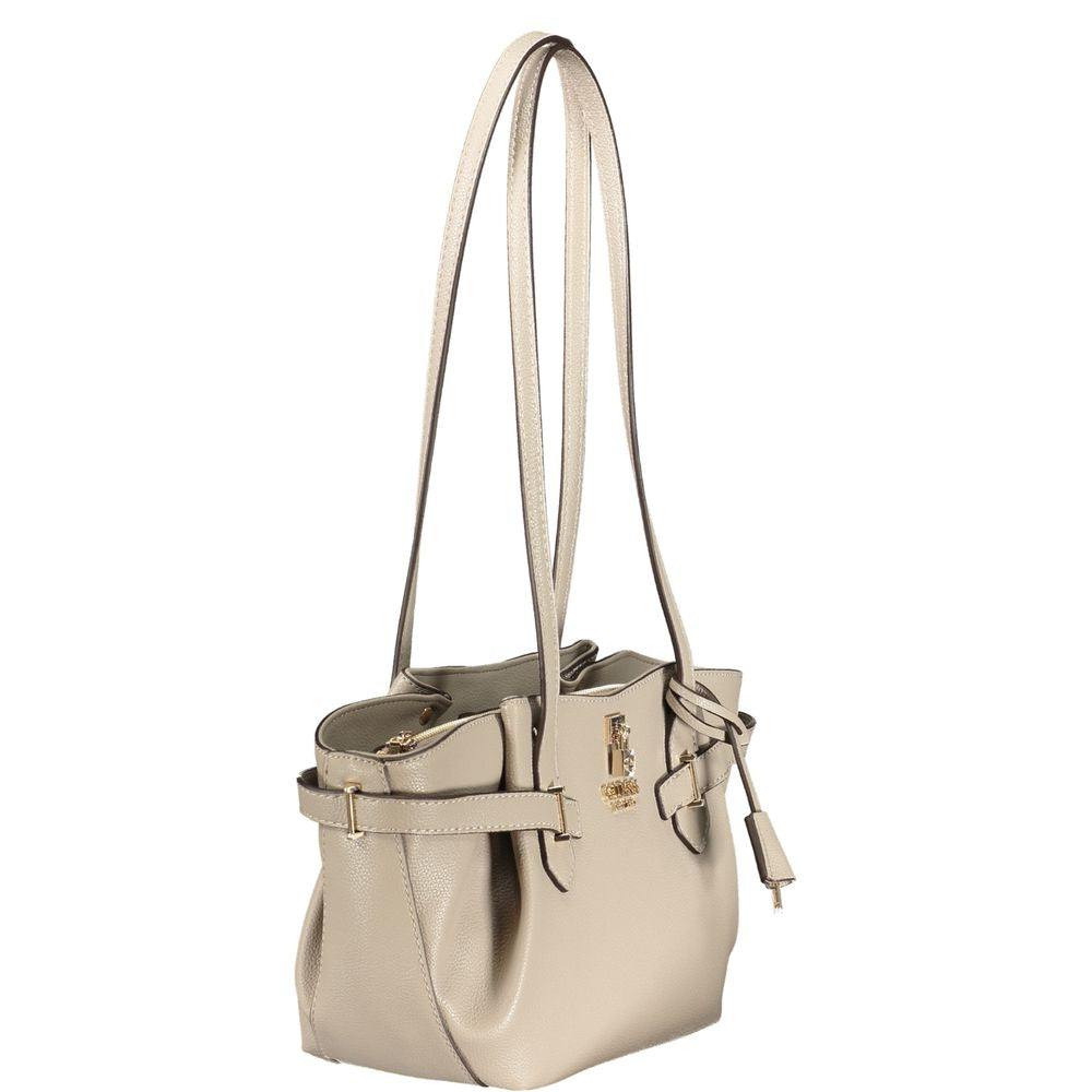 Guess Jeans Beige Polyurethane Women Women's Handbag