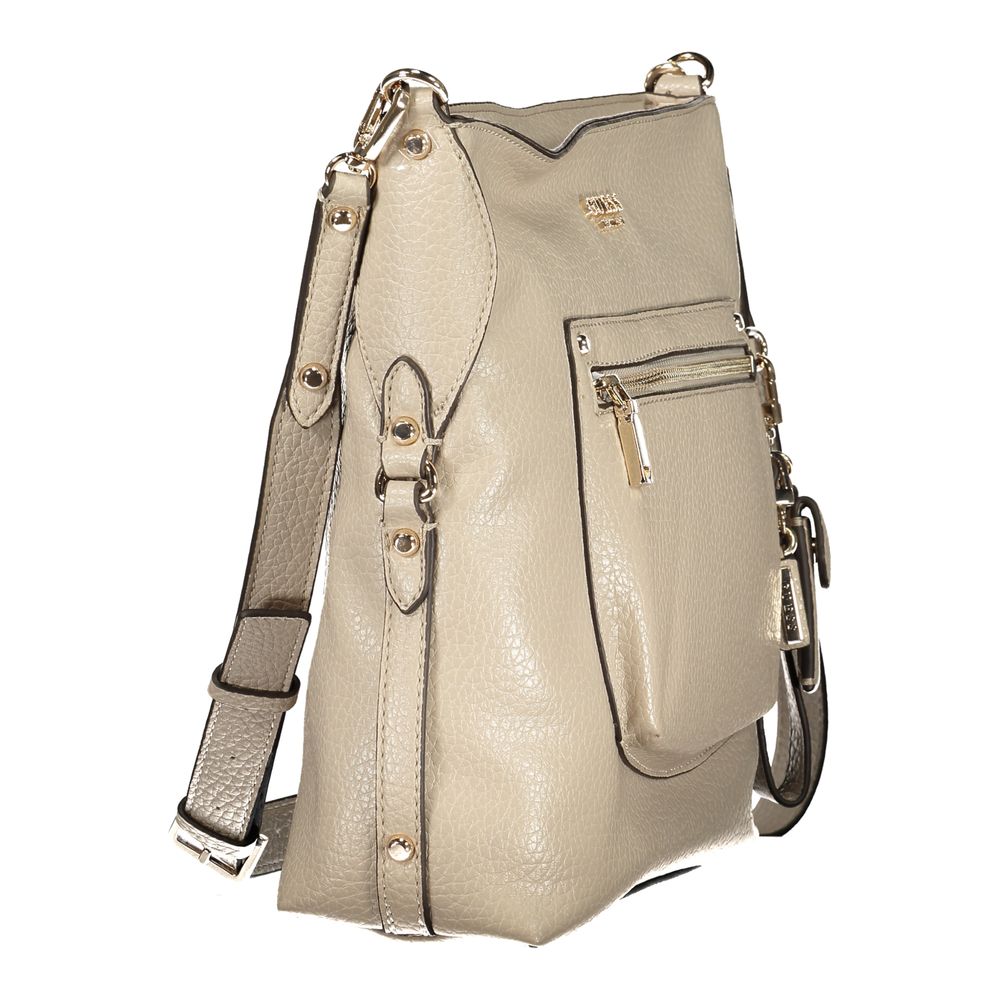 Guess Jeans Beige Polyurethane Women's Women's Handbag