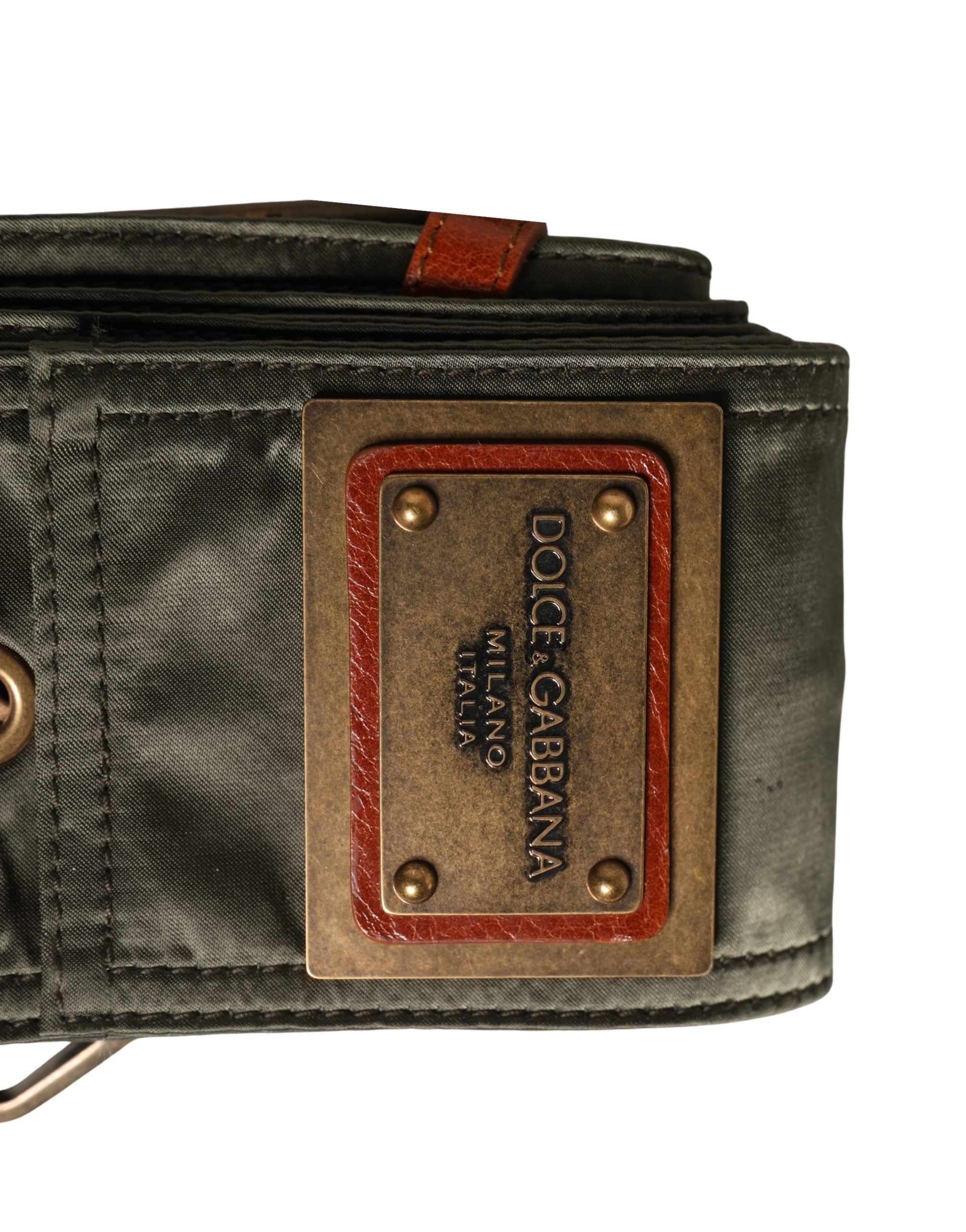 Dolce & Gabbana Men Black Wide Leather DG Metal Buckle Men's Belt