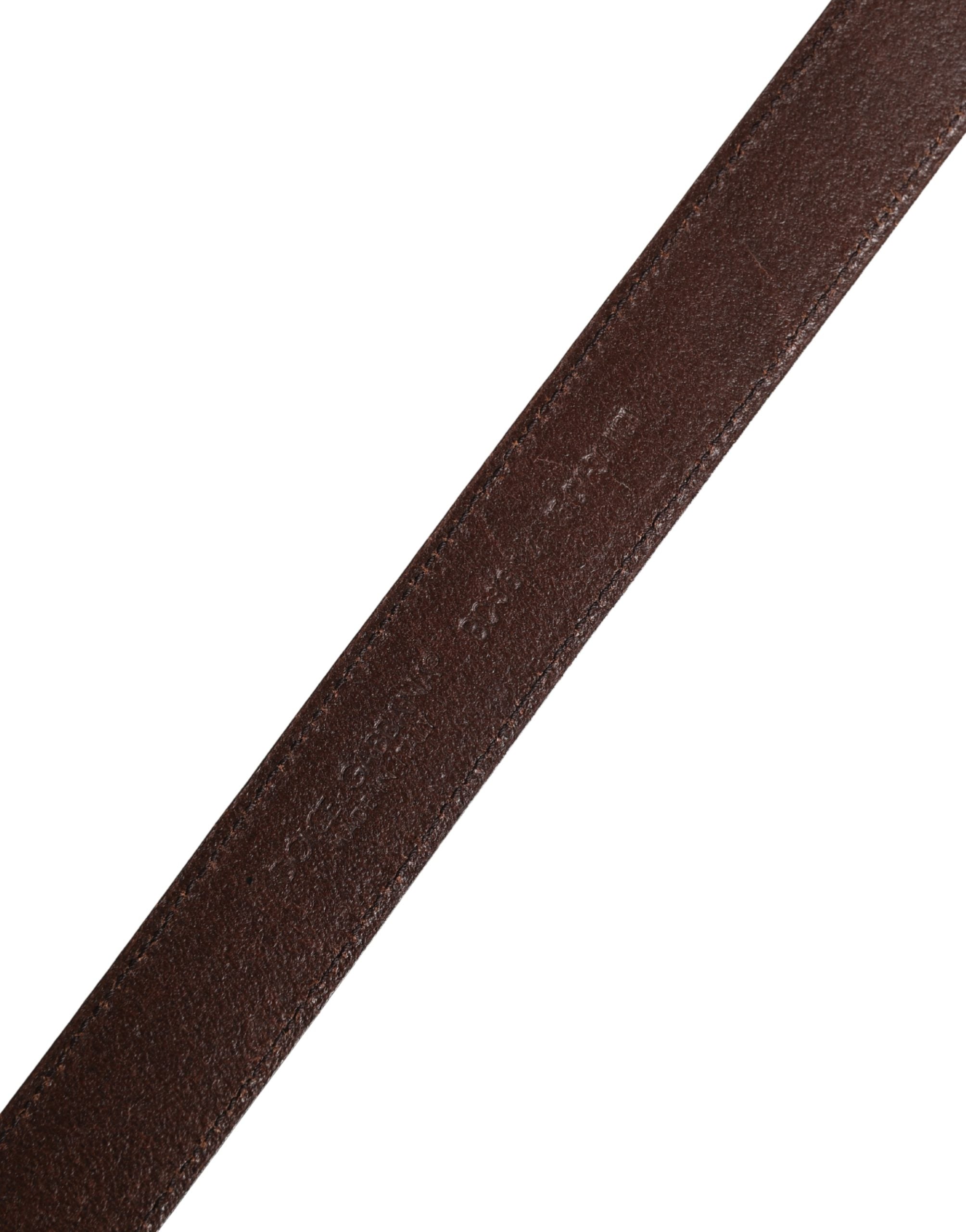 Dolce & Gabbana Men Brown Classic Leather Metal Buckle Men's Belt