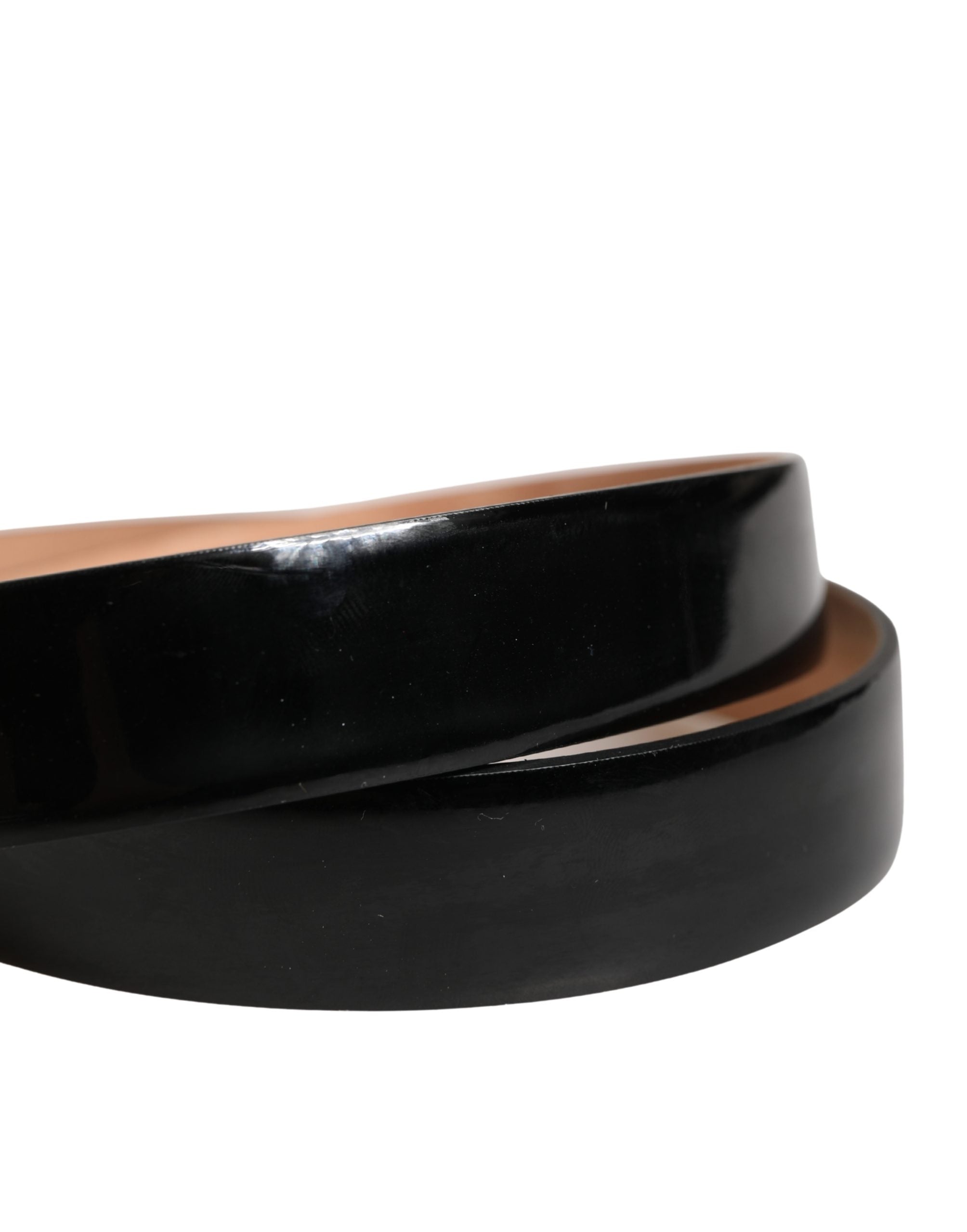 Dolce & Gabbana Men Black Classic Leather Metal Buckle Men's Belt