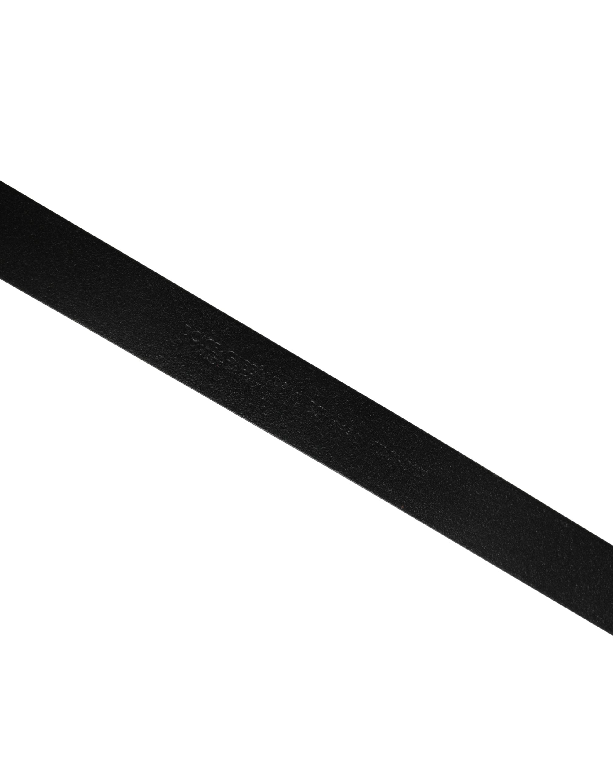 Dolce & Gabbana Men Black Classic Leather Metal Buckle Men's Belt