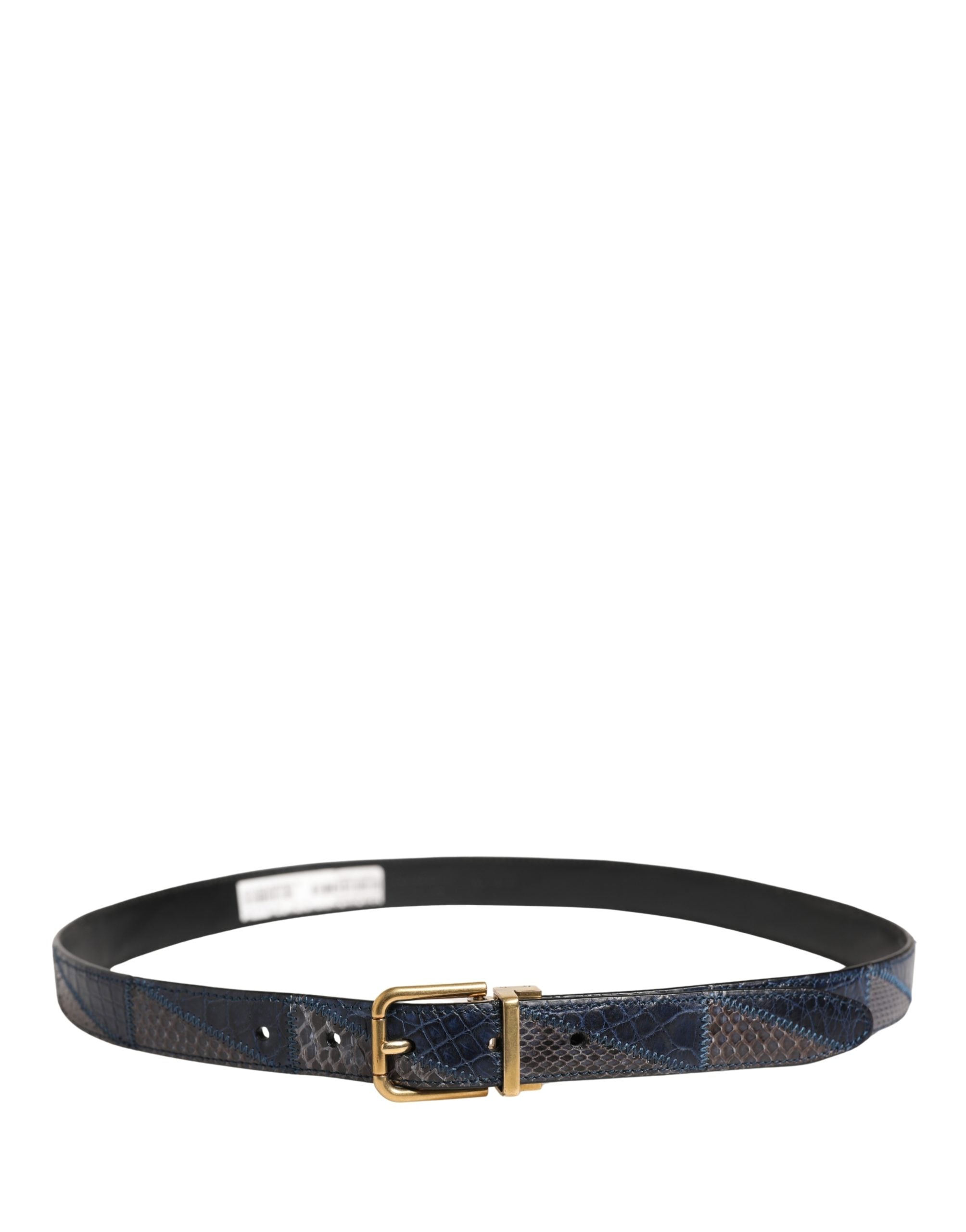Dolce & Gabbana Men Multicolor Leather Metal Buckle Men's Belt