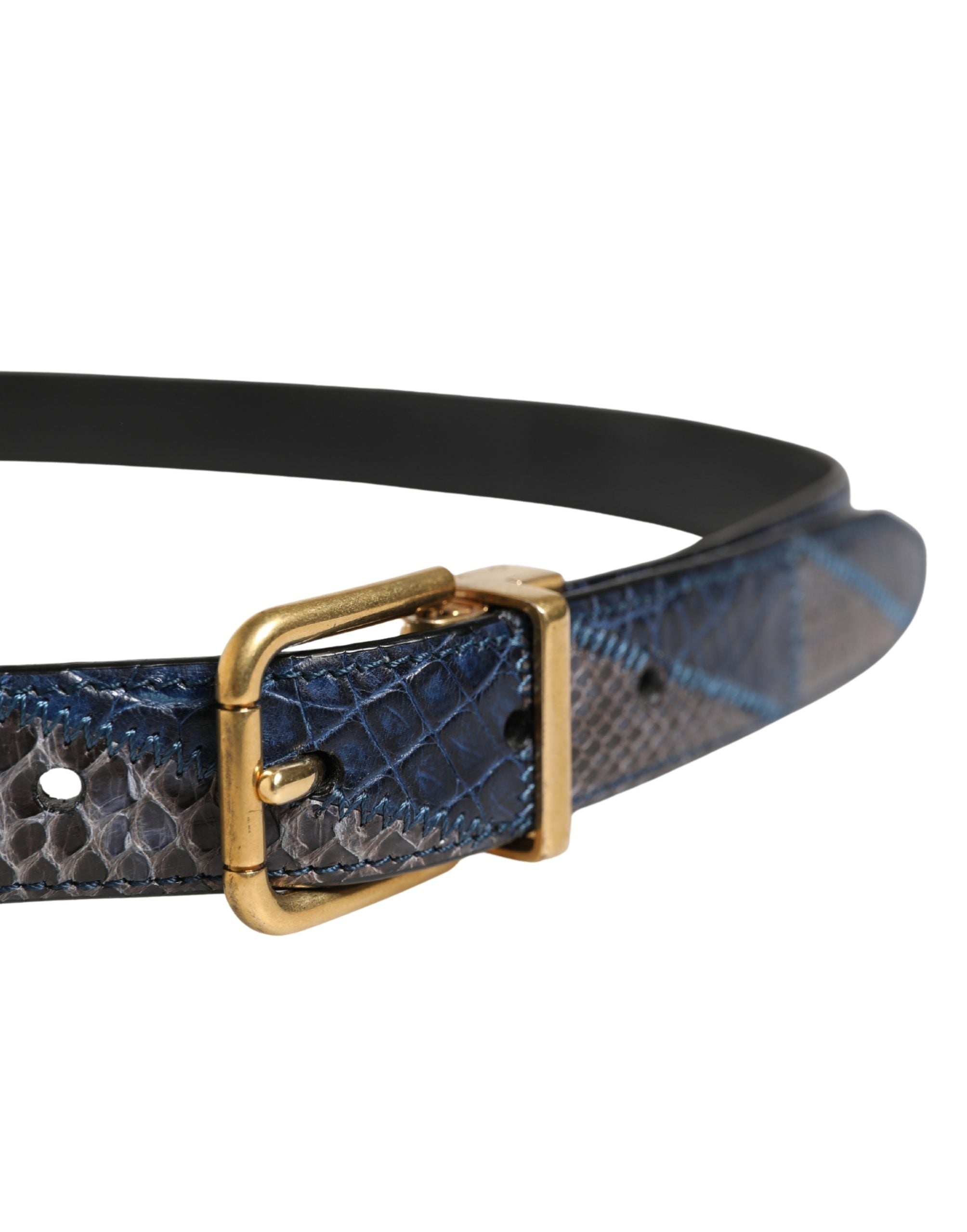 Dolce & Gabbana Men Multicolor Leather Metal Buckle Men's Belt