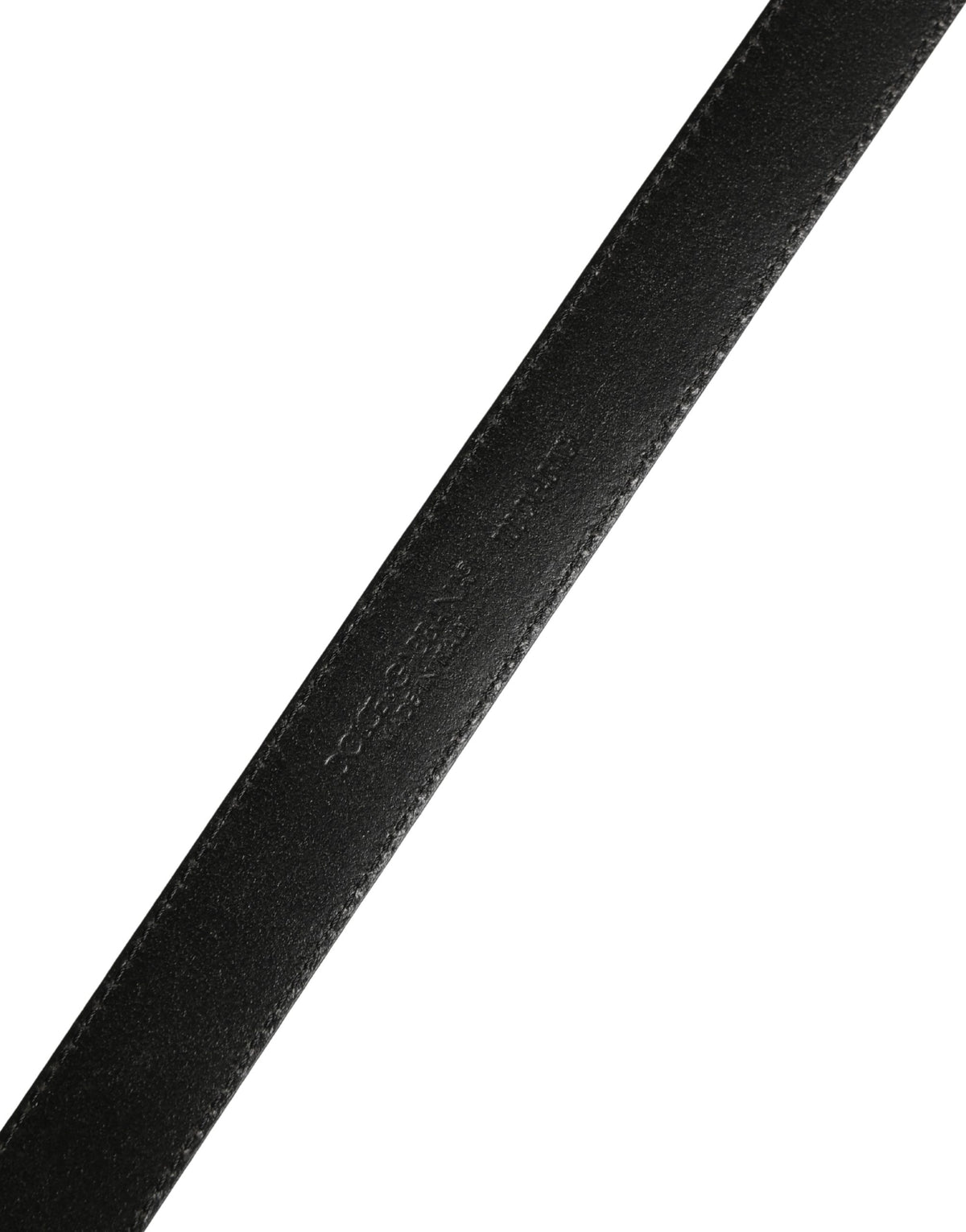 Dolce & Gabbana Men Black Calf Leather Logo Metal Buckle Men's Belt