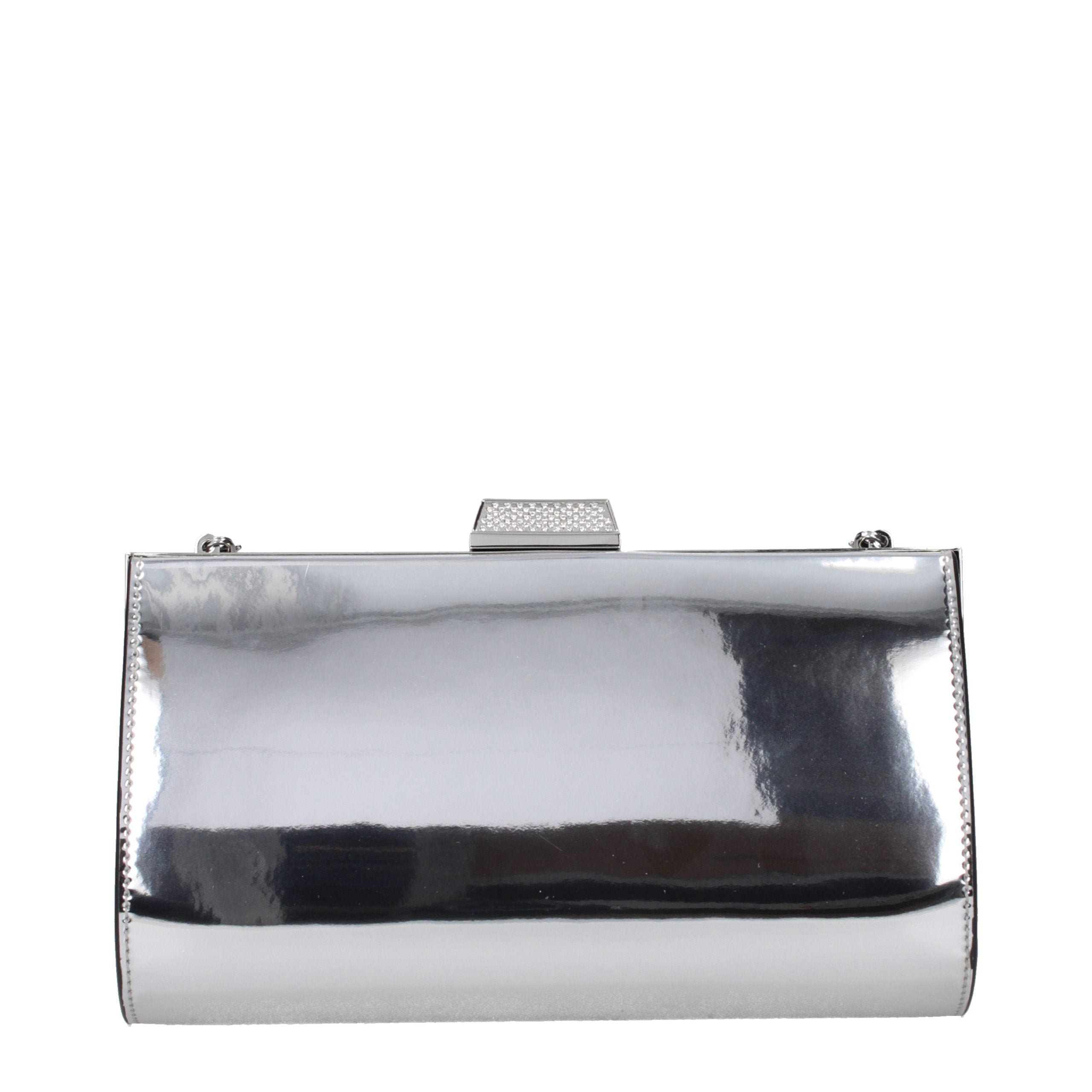 Jimmy Choo Gray Leather Clutch Women's Bag
