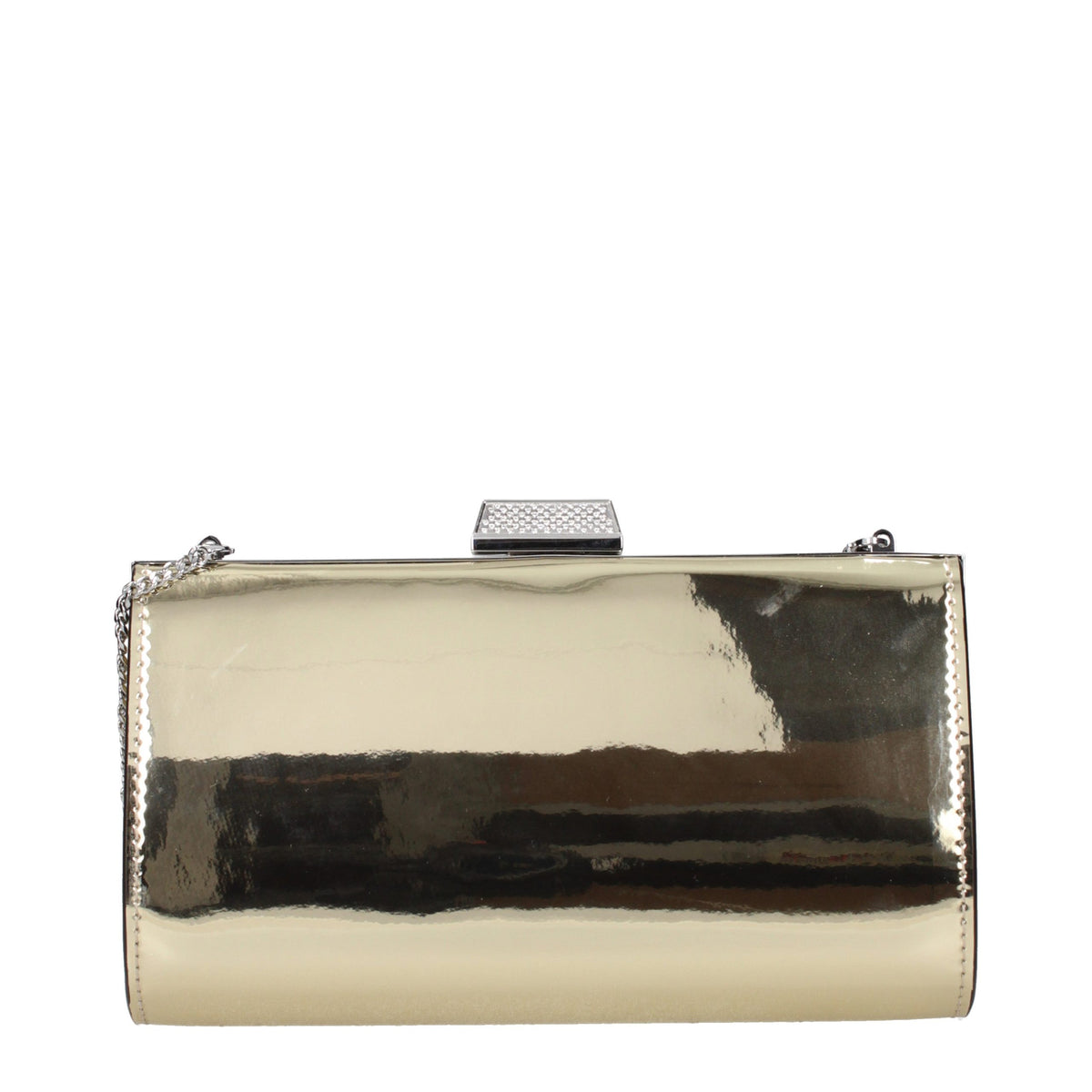 Jimmy Choo Gold Leather Clutch Women's Bag