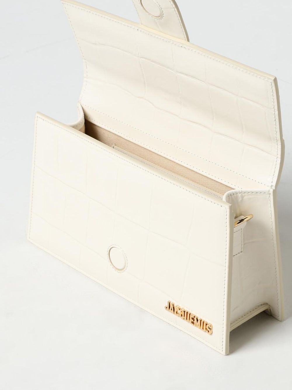 Jacquemus Ivory Cocco Le Grand Bambino Women's Handbag